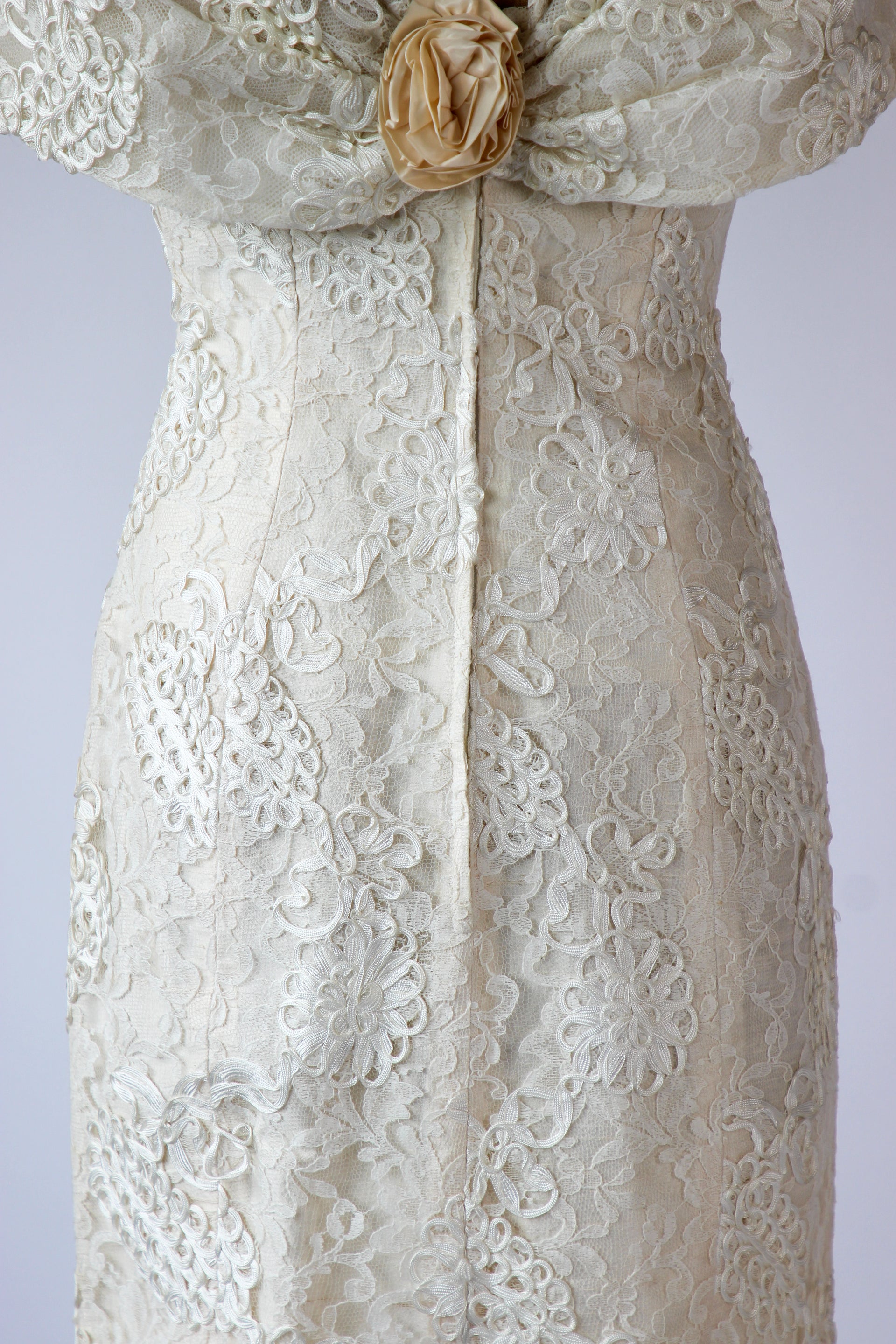 Designer Anna Christina of London Silk Corset Wedding Dress // Cocktail Dress // Size S
