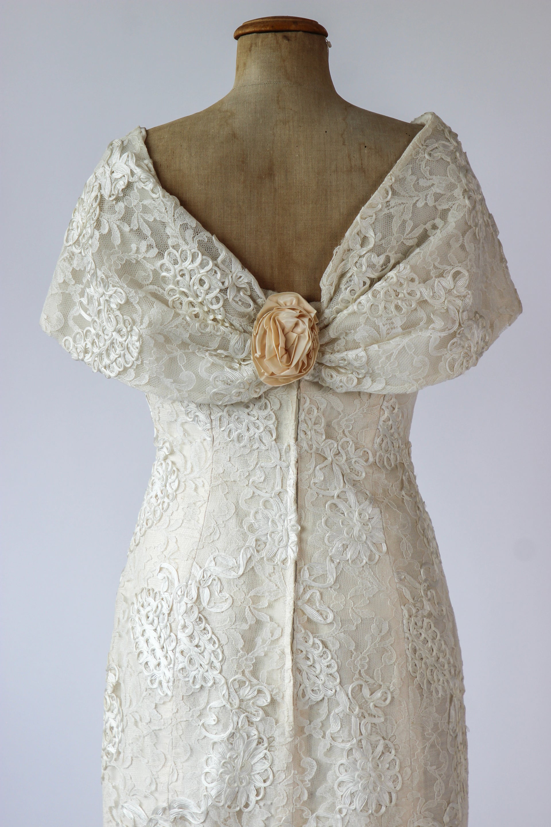 Designer Anna Christina of London Silk Corset Wedding Dress // Cocktail Dress // Size S