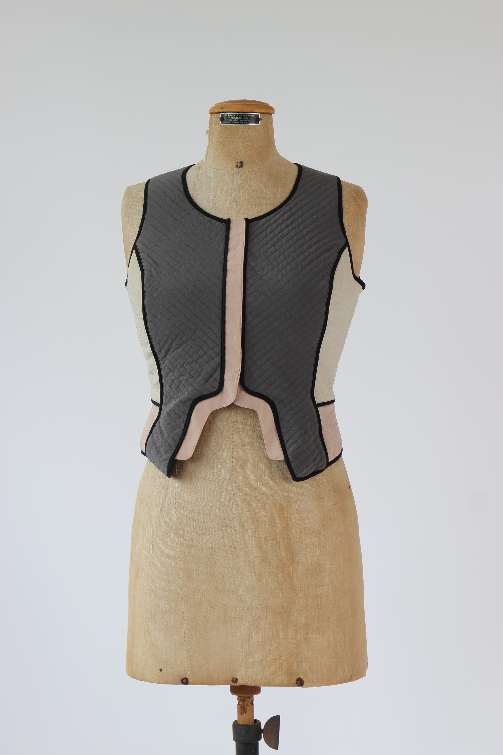 Vintage Colorfull Quilted Silk Vest // Size S