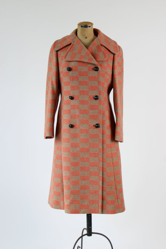 1970s Double Breasted Wool Coat, made in Italy//Size M