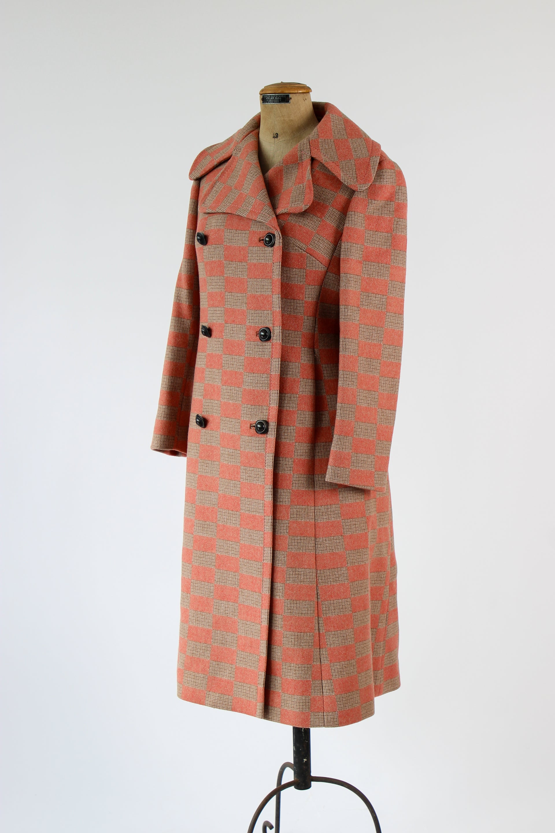 1970s Double Breasted Wool Coat, made in Italy//Size M