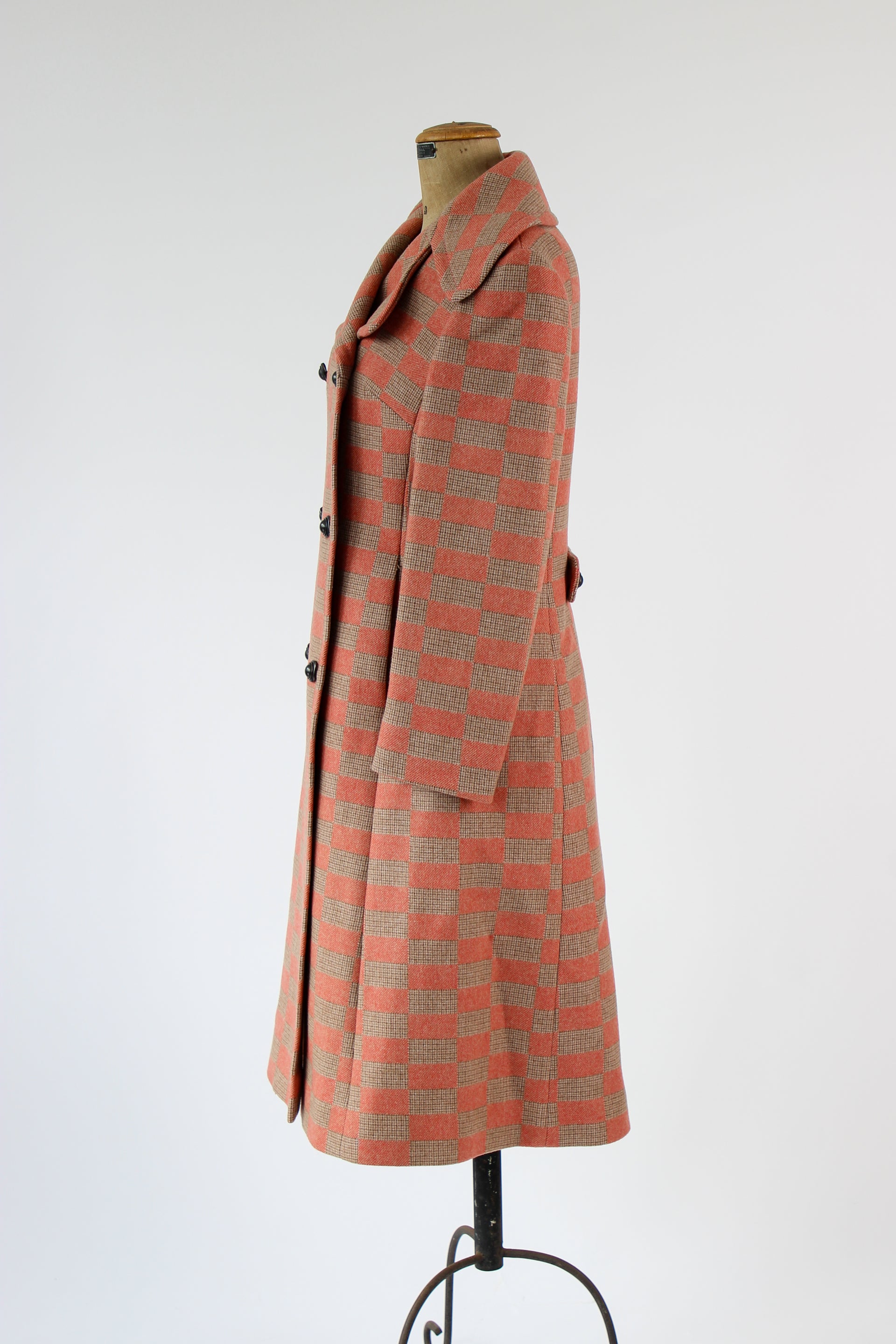 1970s Double Breasted Wool Coat, made in Italy//Size M