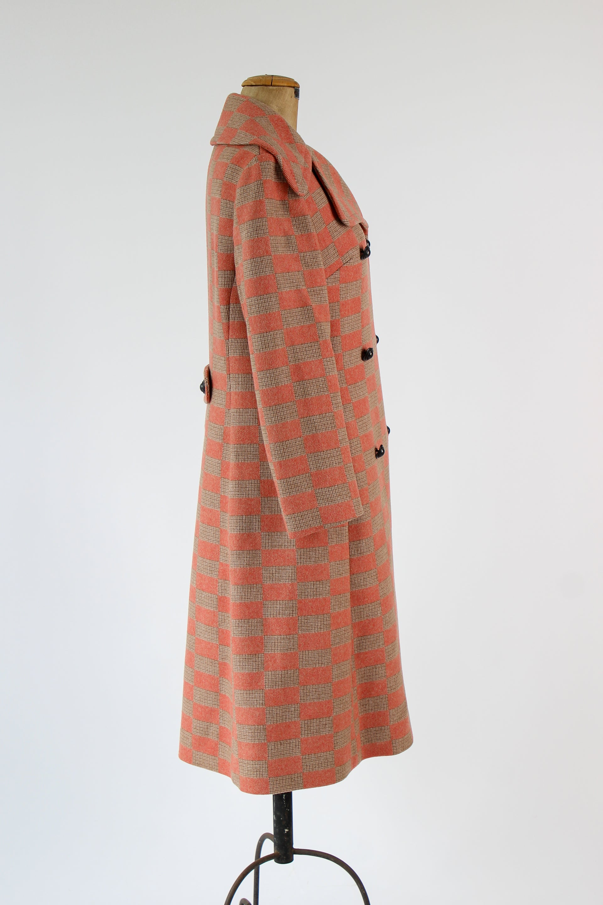 1970s Double Breasted Wool Coat, made in Italy//Size M