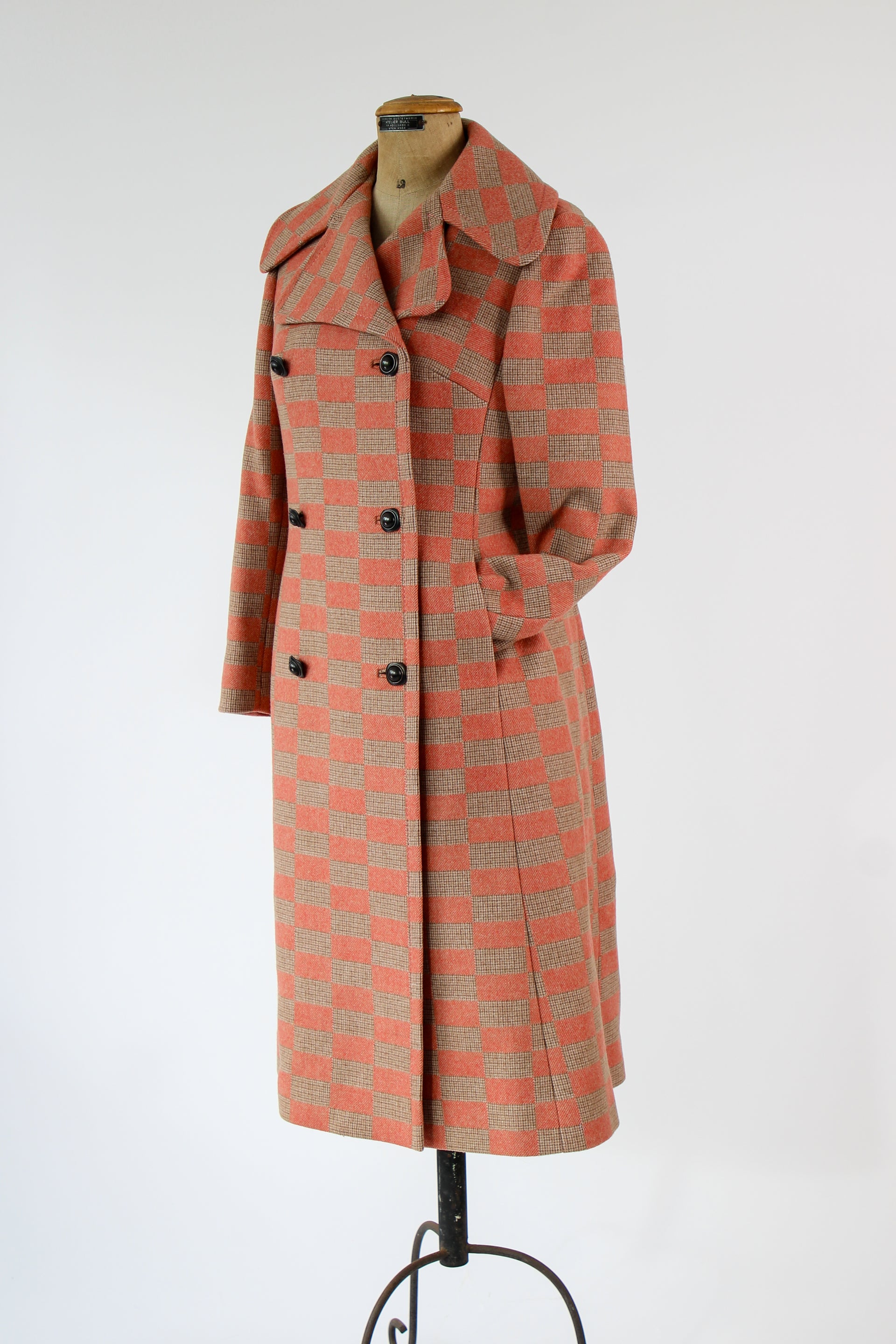 1970s Double Breasted Wool Coat, made in Italy//Size M