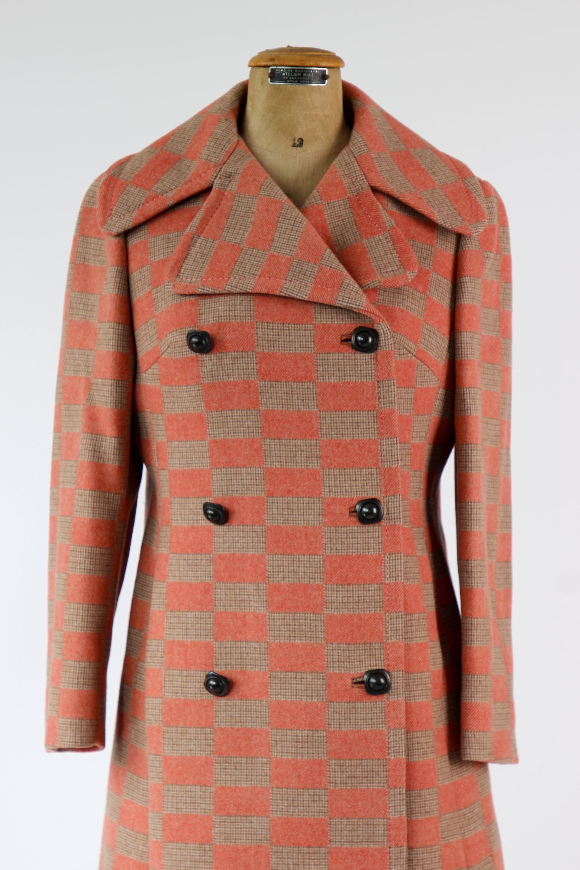 1970s Double Breasted Wool Coat, made in Italy//Size M