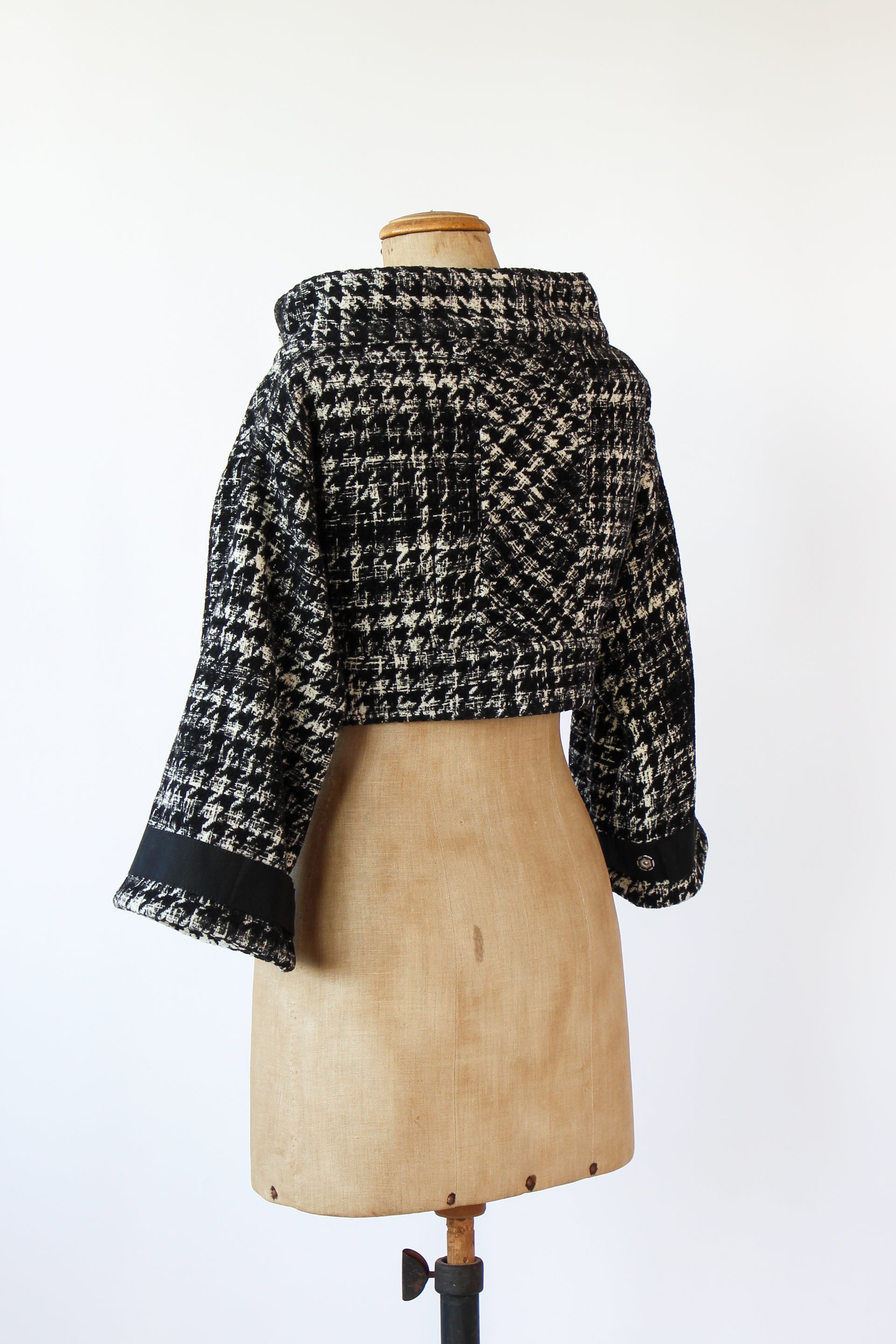 Vintage Gianfranco Ferre cropped checked Black and White Jacket
