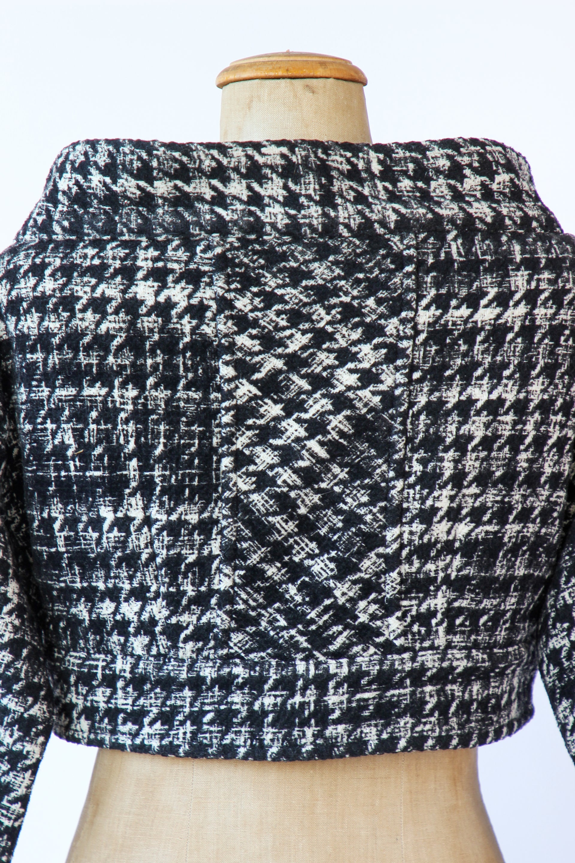 Vintage Gianfranco Ferre cropped checked Black and White Jacket