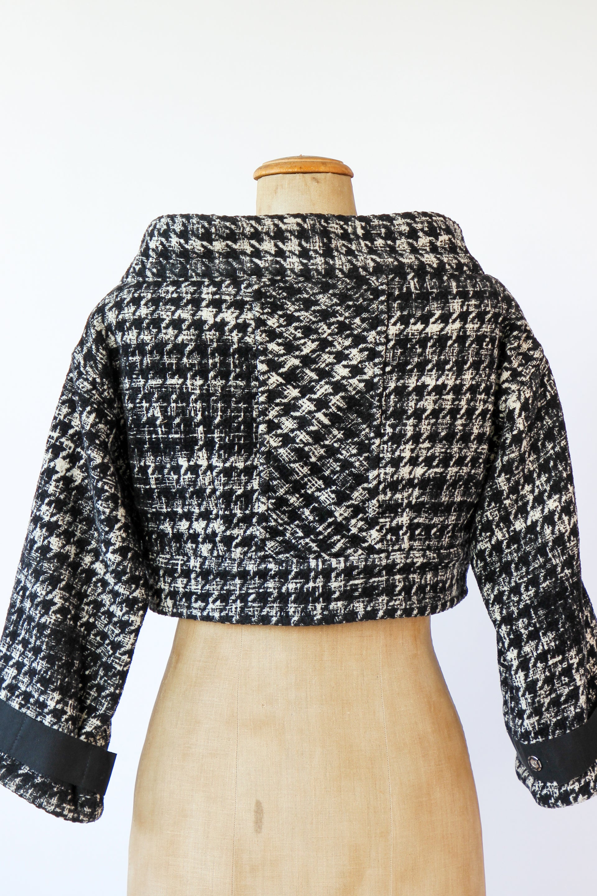 Vintage Gianfranco Ferre cropped checked Black and White Jacket