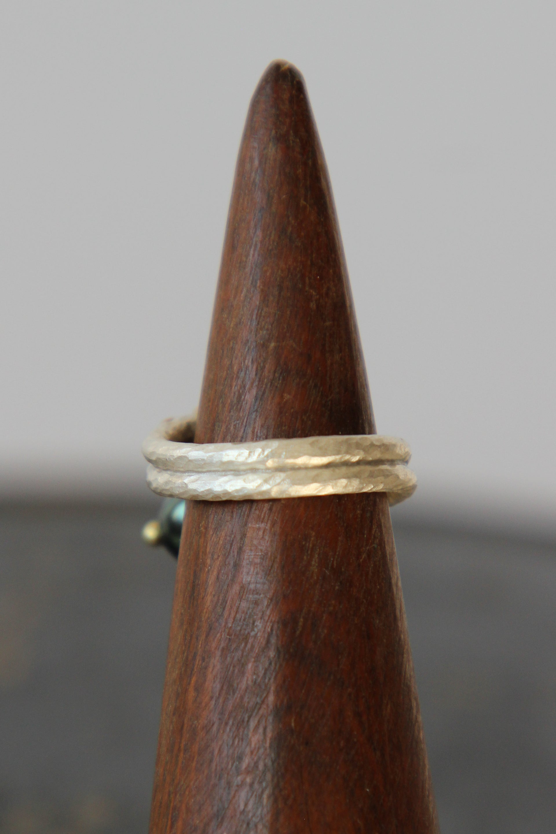 T1090 Handmade Tahitian Black Pearls and Diamonds / Crossover Ring / Poppy Dandiya / Hammered Sterling Silver / 24K Filled Gold / Matte Silver