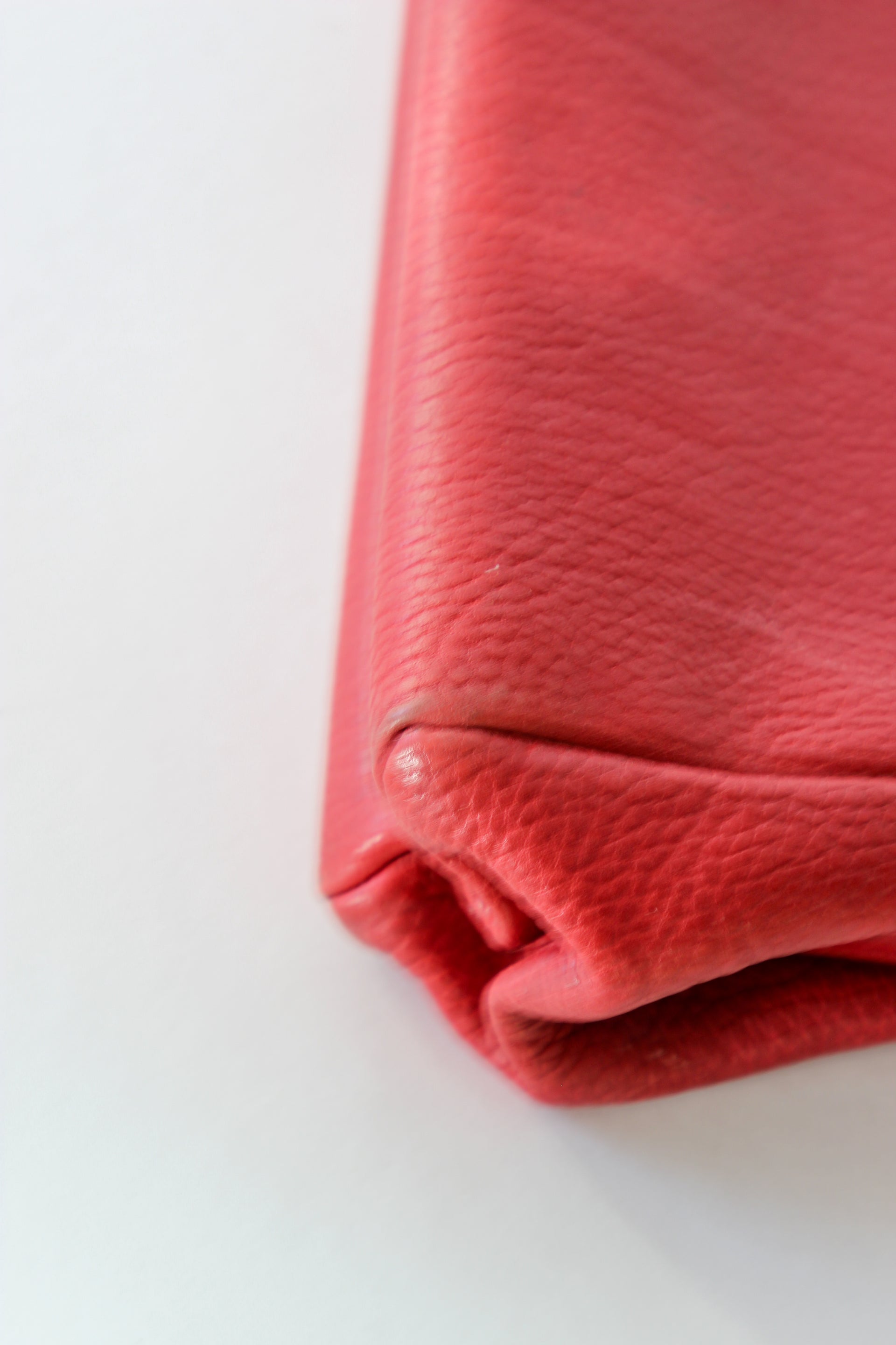1960s Vintage Red Leather Top Handle Bag