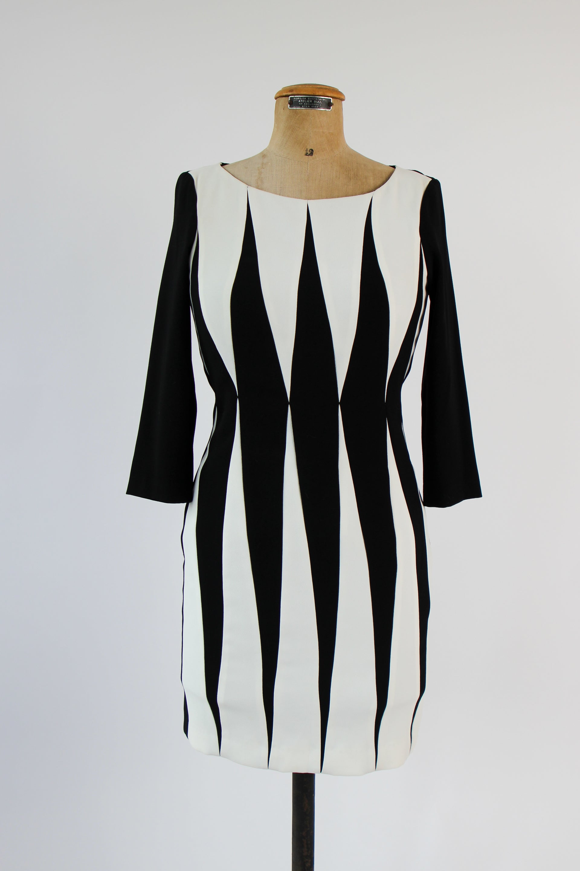 Y2K Vintage in Black and White Harlequin Pattern // Size XS S