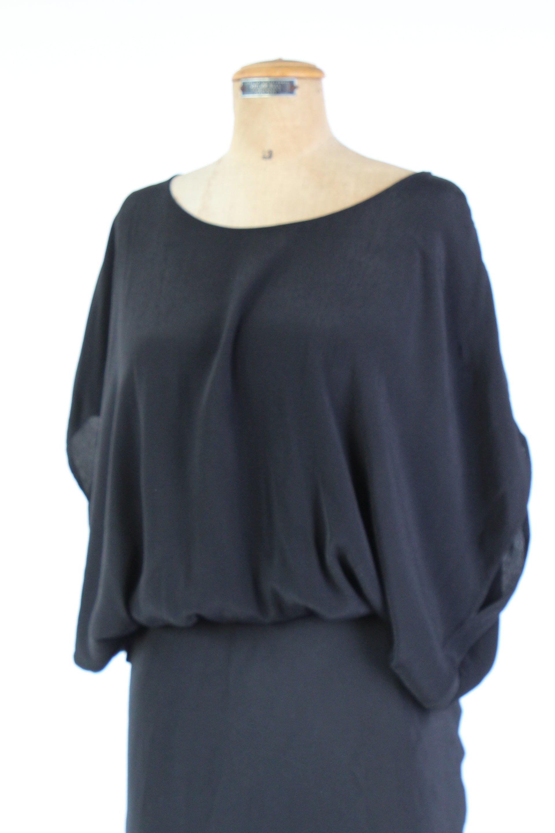 Vintage Rützou Black Evening Dress Size XL