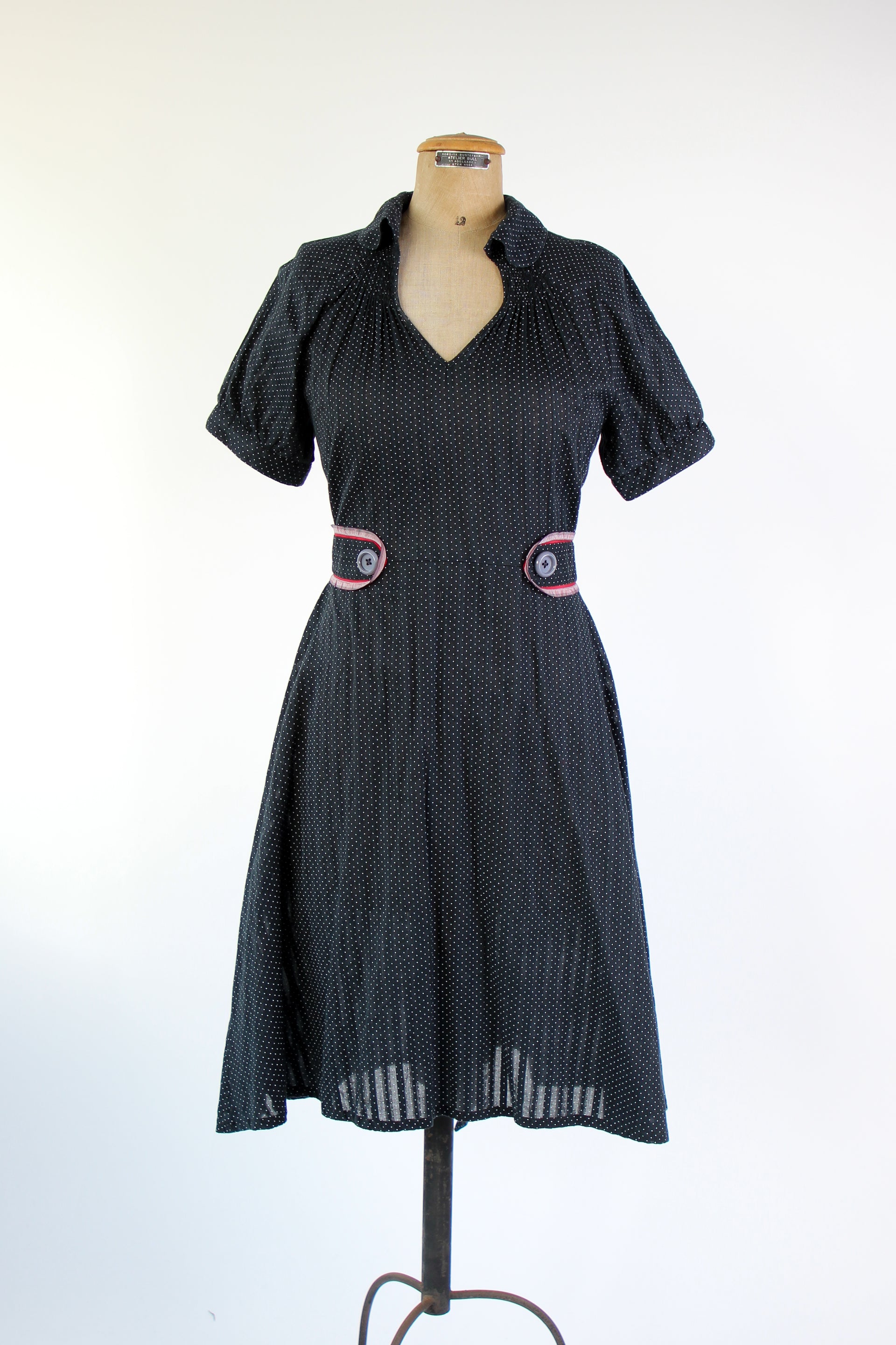 Y2K Vintage Baum und Pferdgarten Black Cotton Dress // Size L