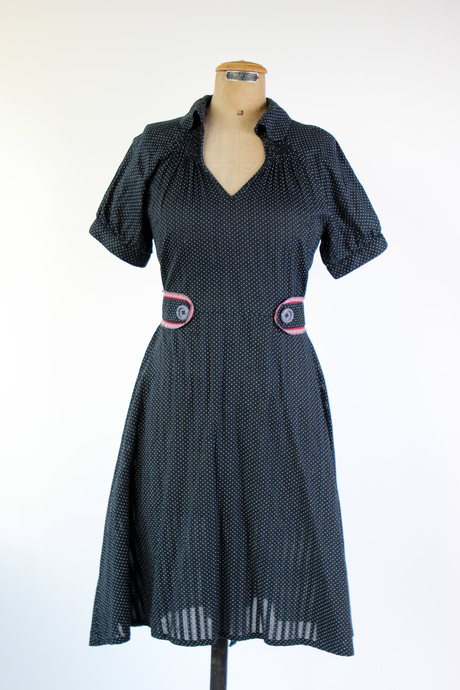Y2K Vintage Baum und Pferdgarten Black Cotton Dress // Size L