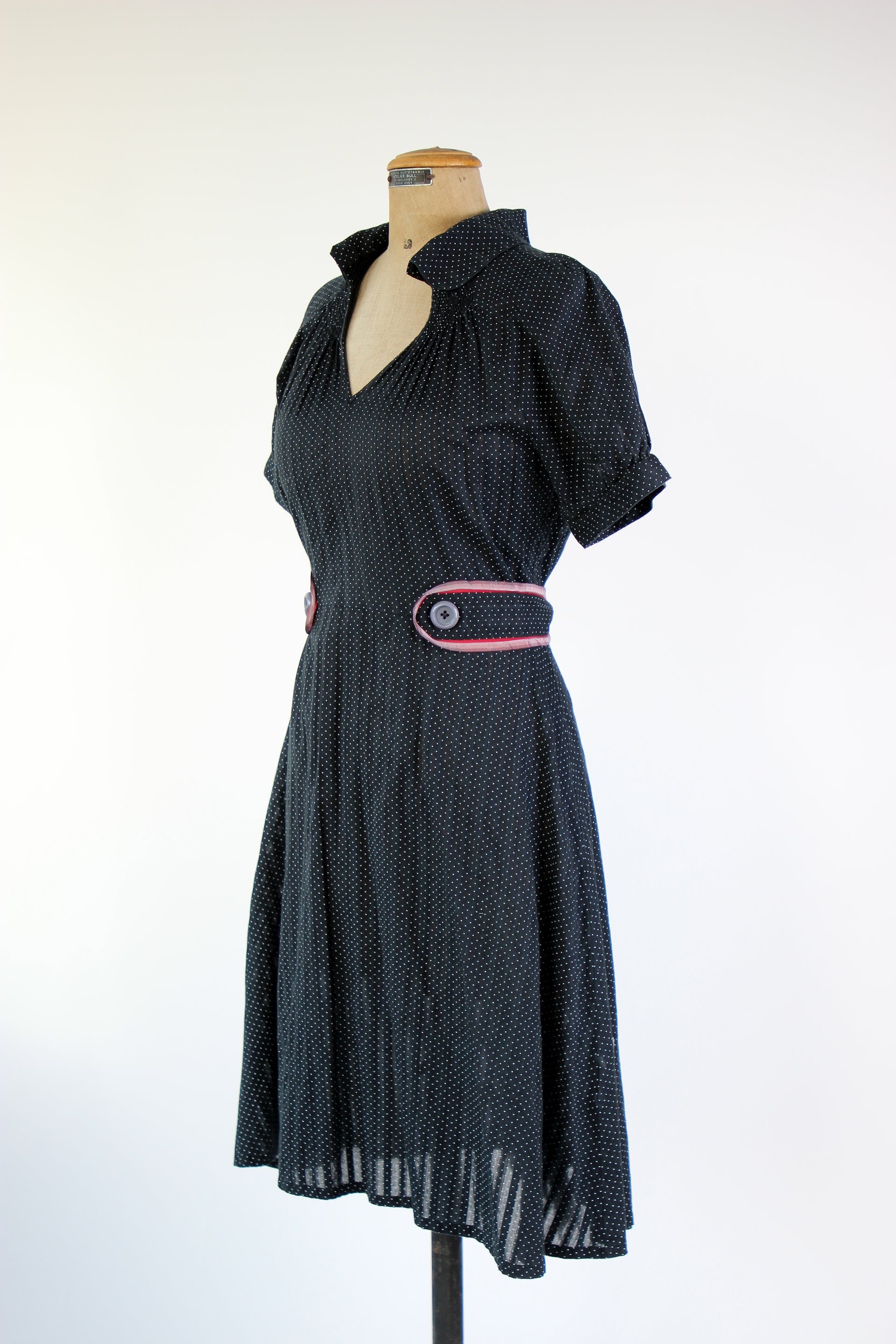 Y2K Vintage Baum und Pferdgarten Black Cotton Dress // Size L