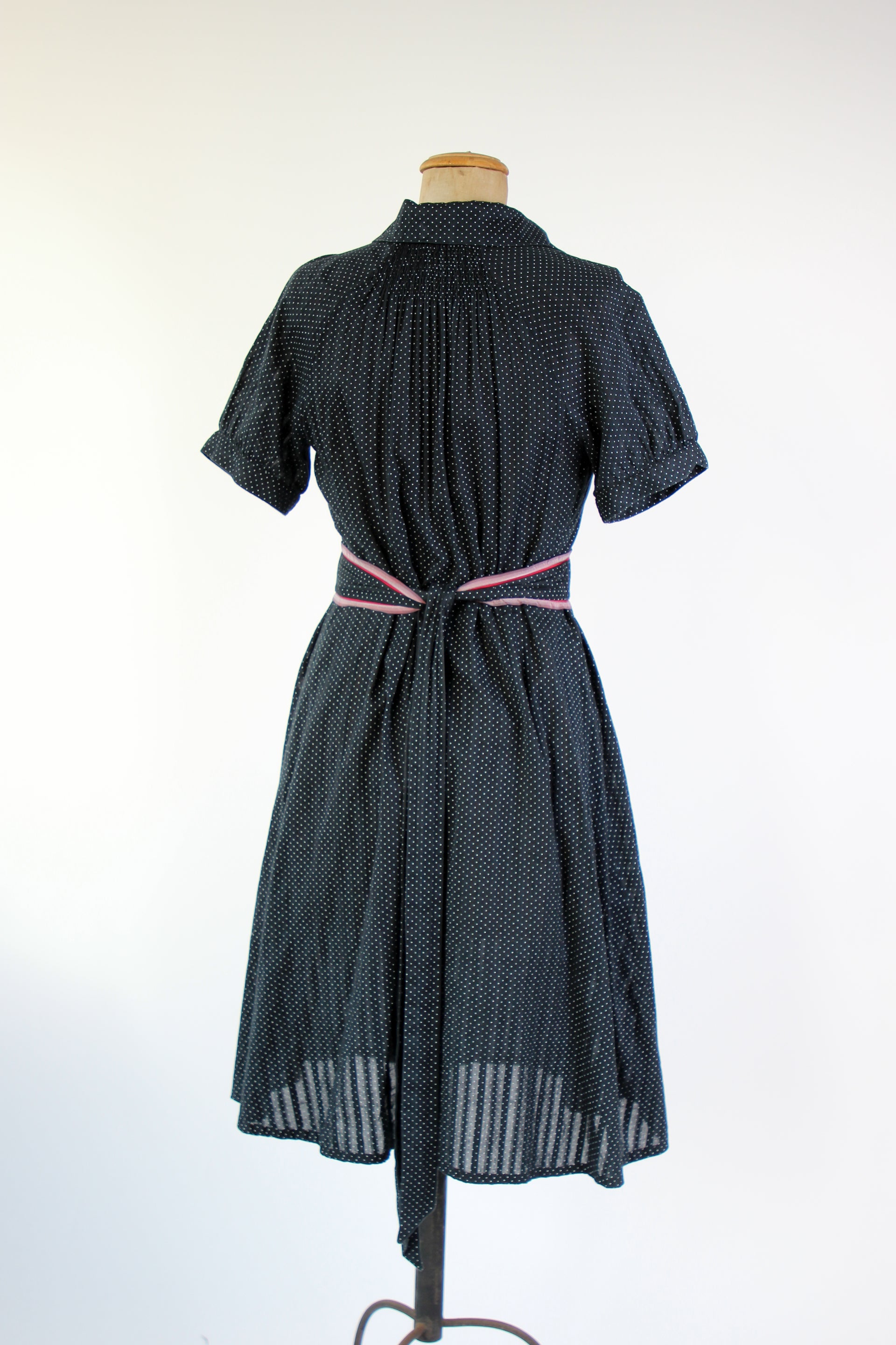 Y2K Vintage Baum und Pferdgarten Black Cotton Dress // Size L