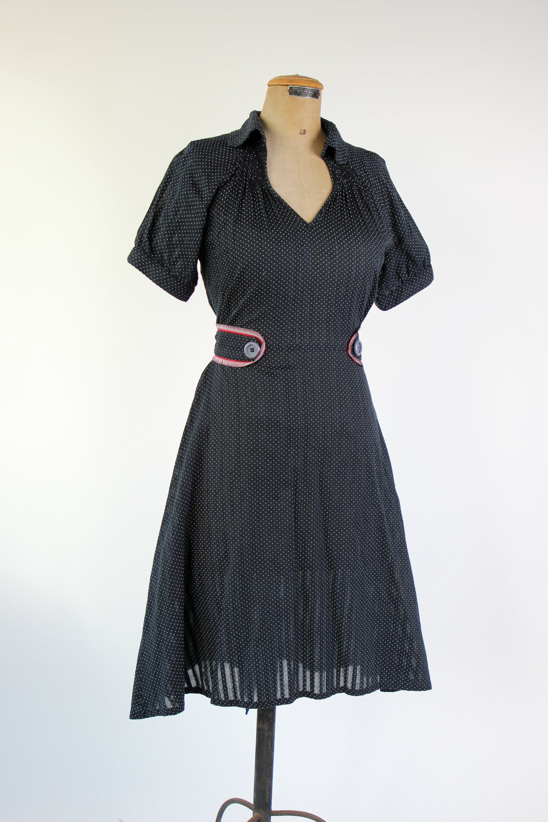 Y2K Vintage Baum und Pferdgarten Black Cotton Dress // Size L