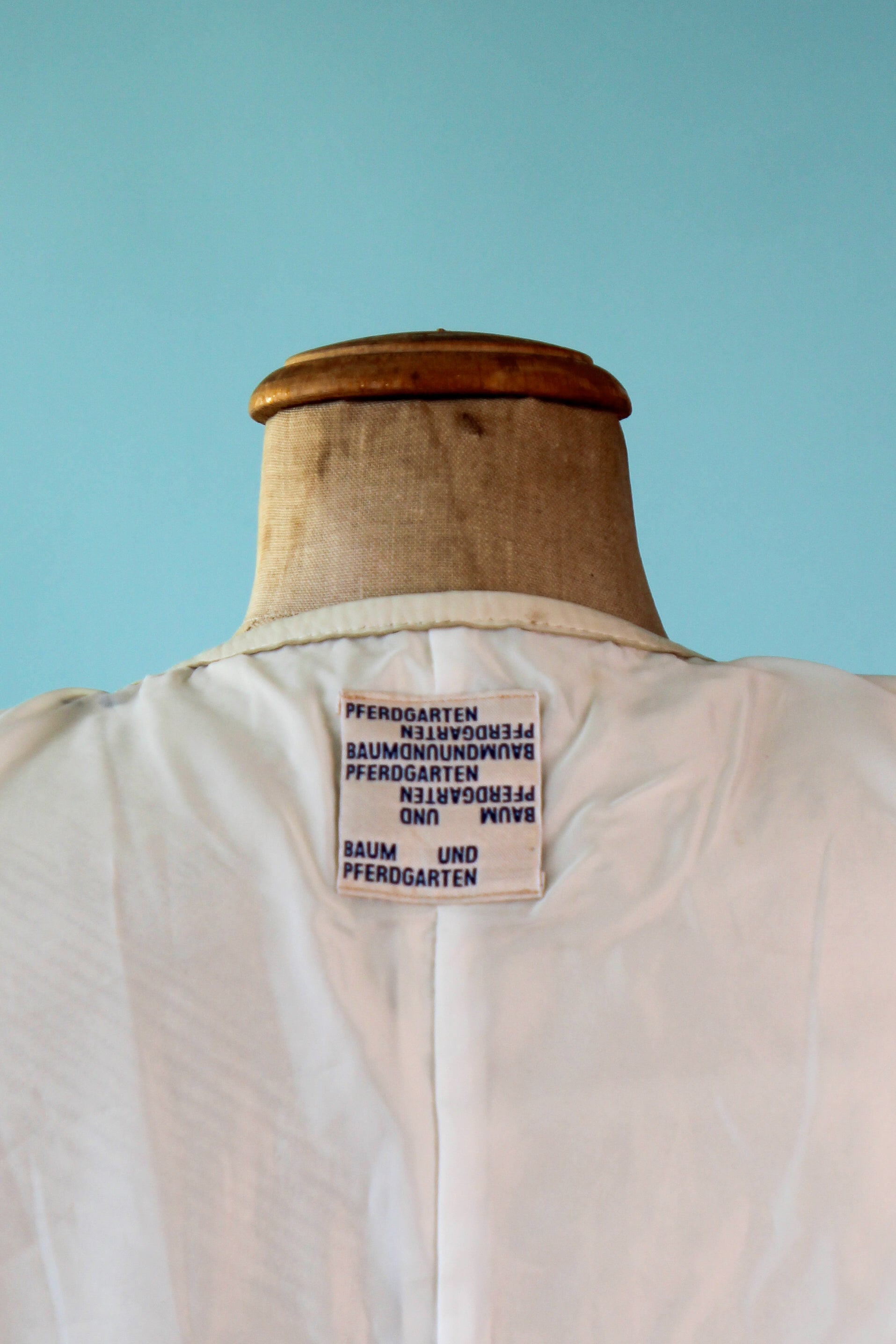 Vintage Baum und Pferdgarten Ivory Shift Leather Dress // Size EU 38