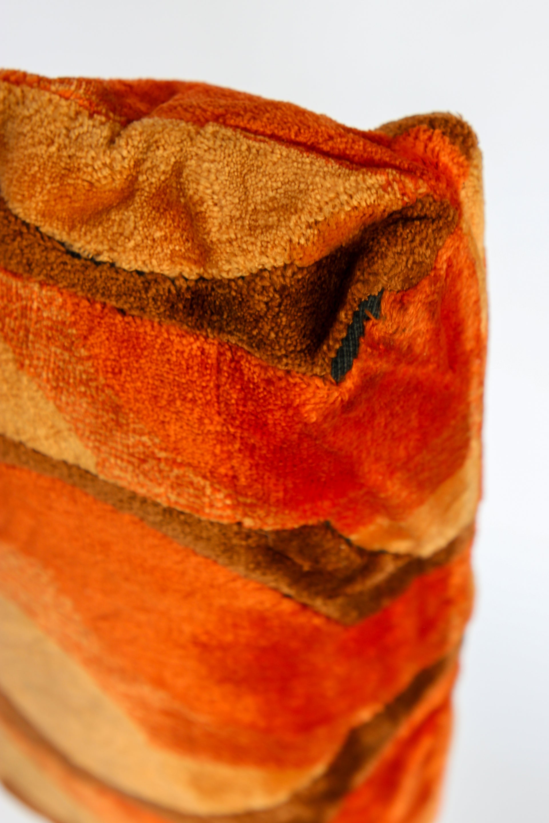 1960s Velvet and Leather Handbag//Danish Design