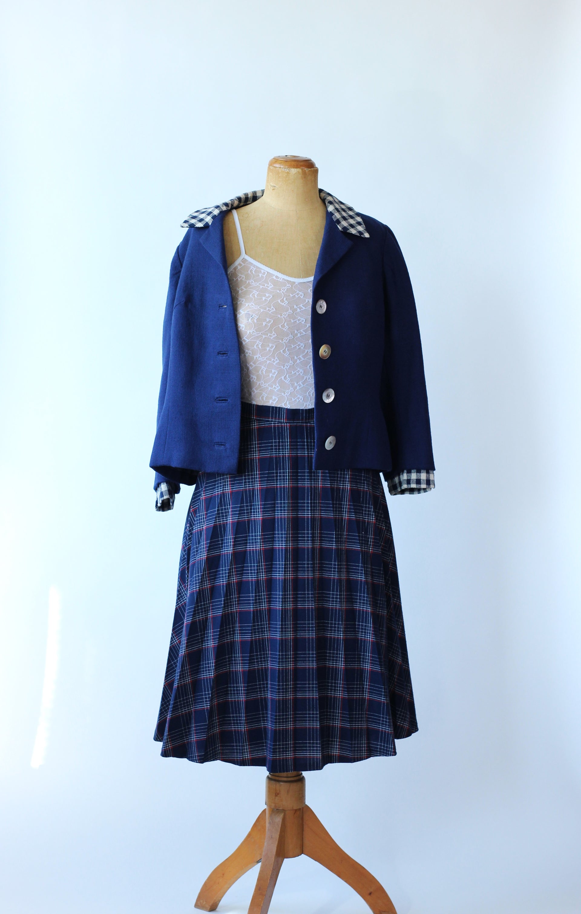1950s Blue Short Couturier Blazer/Jacket//Size M
