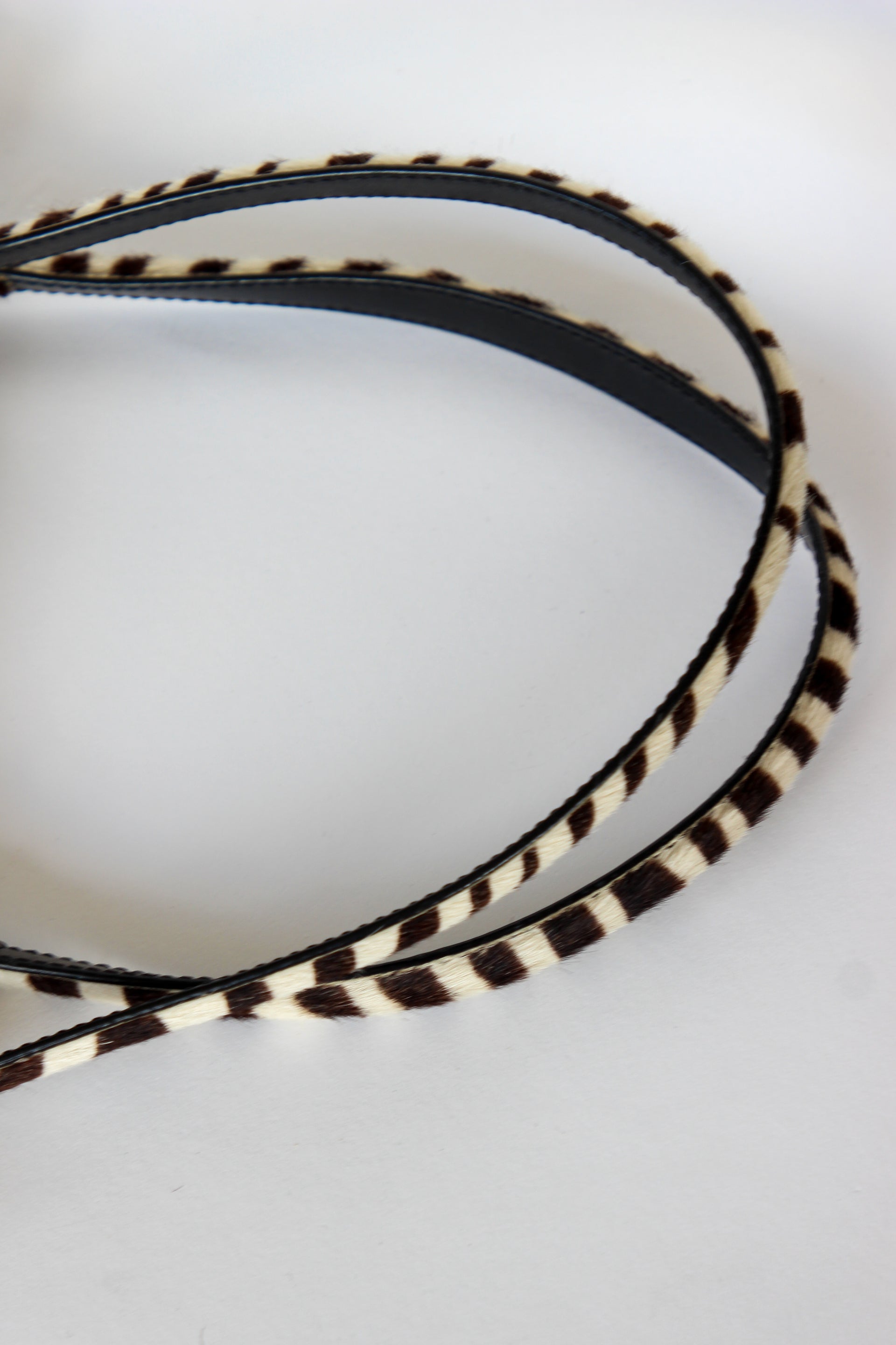 Vintage Mancinelli Milano Zebra Pattern Fur Shopper Bag