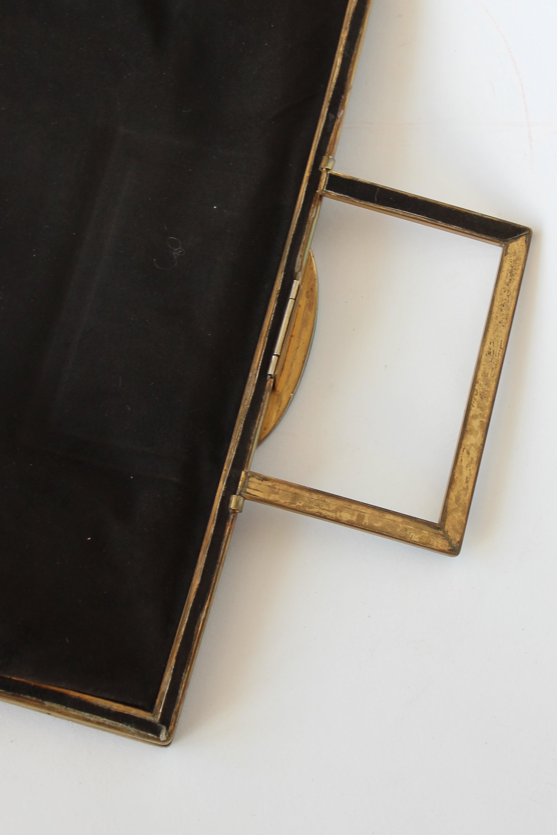 1930s Brown Suede Leather Top Handle Bag