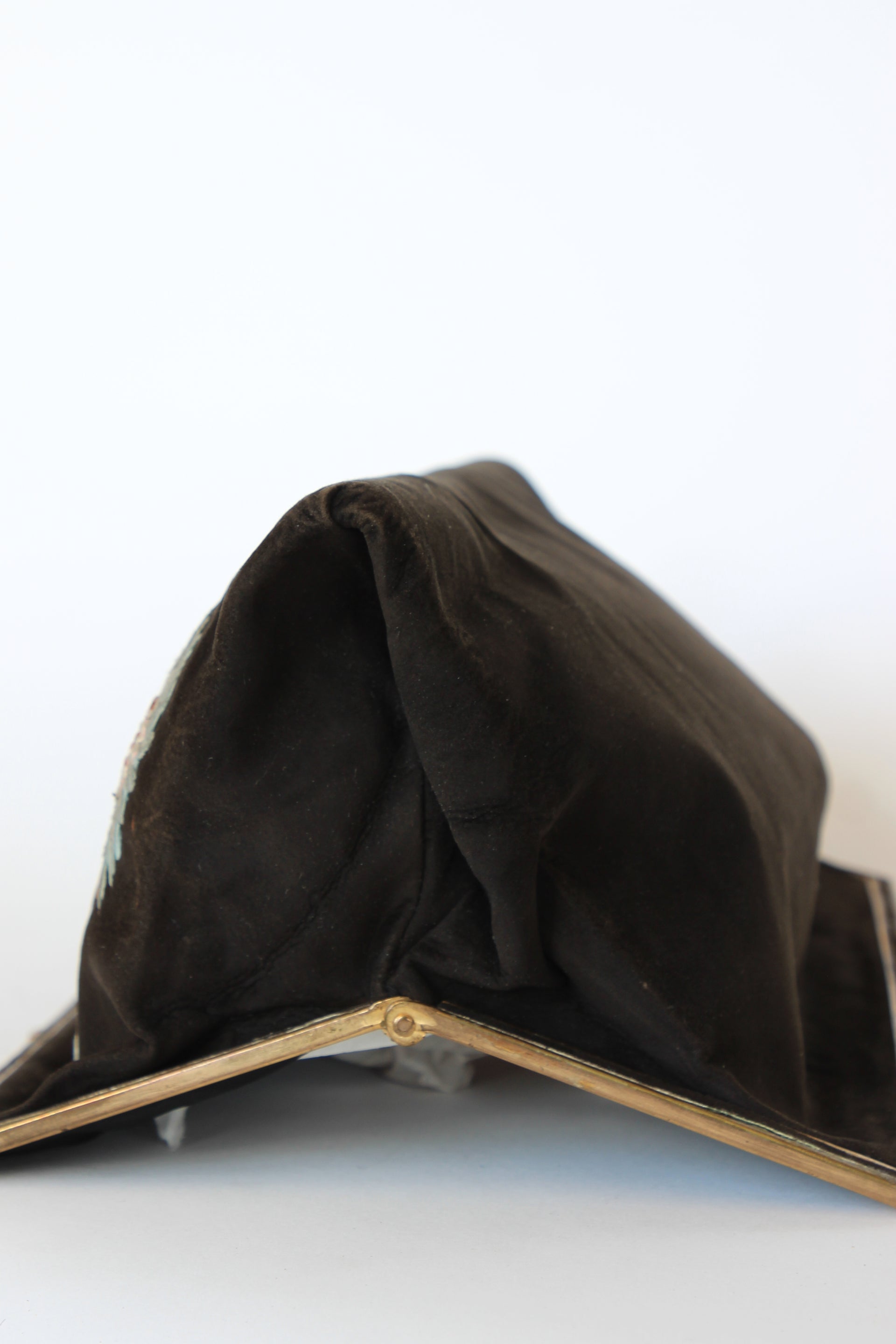 1930s Brown Suede Leather Top Handle Bag