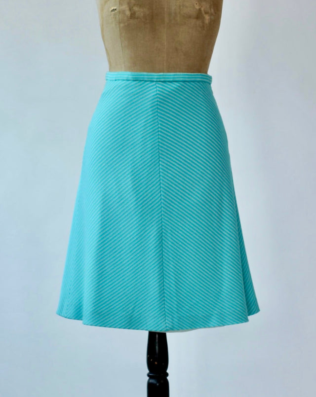 1970s High Waisted Knitted Skirt//Size M