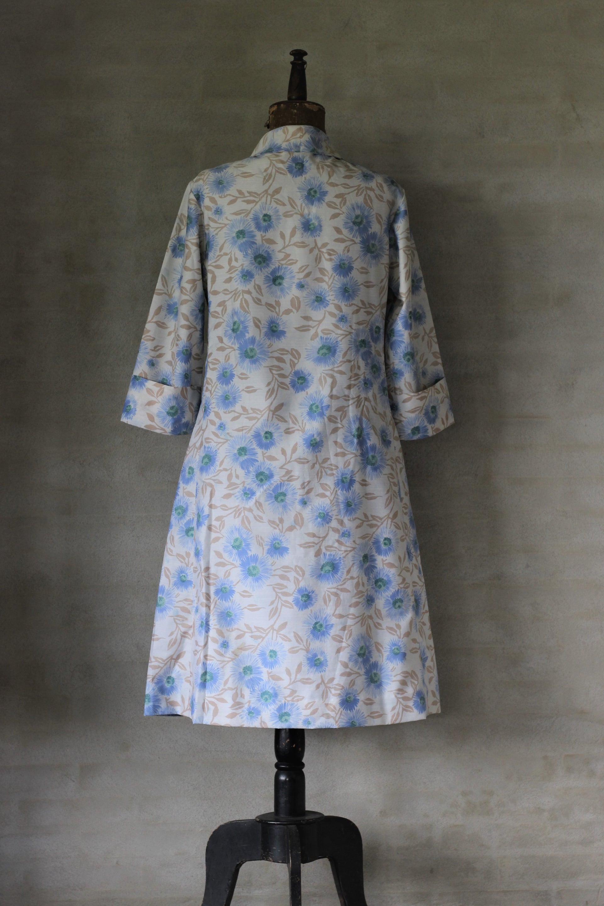 1960s Duster Coat//Floral Coat//Size M/L
