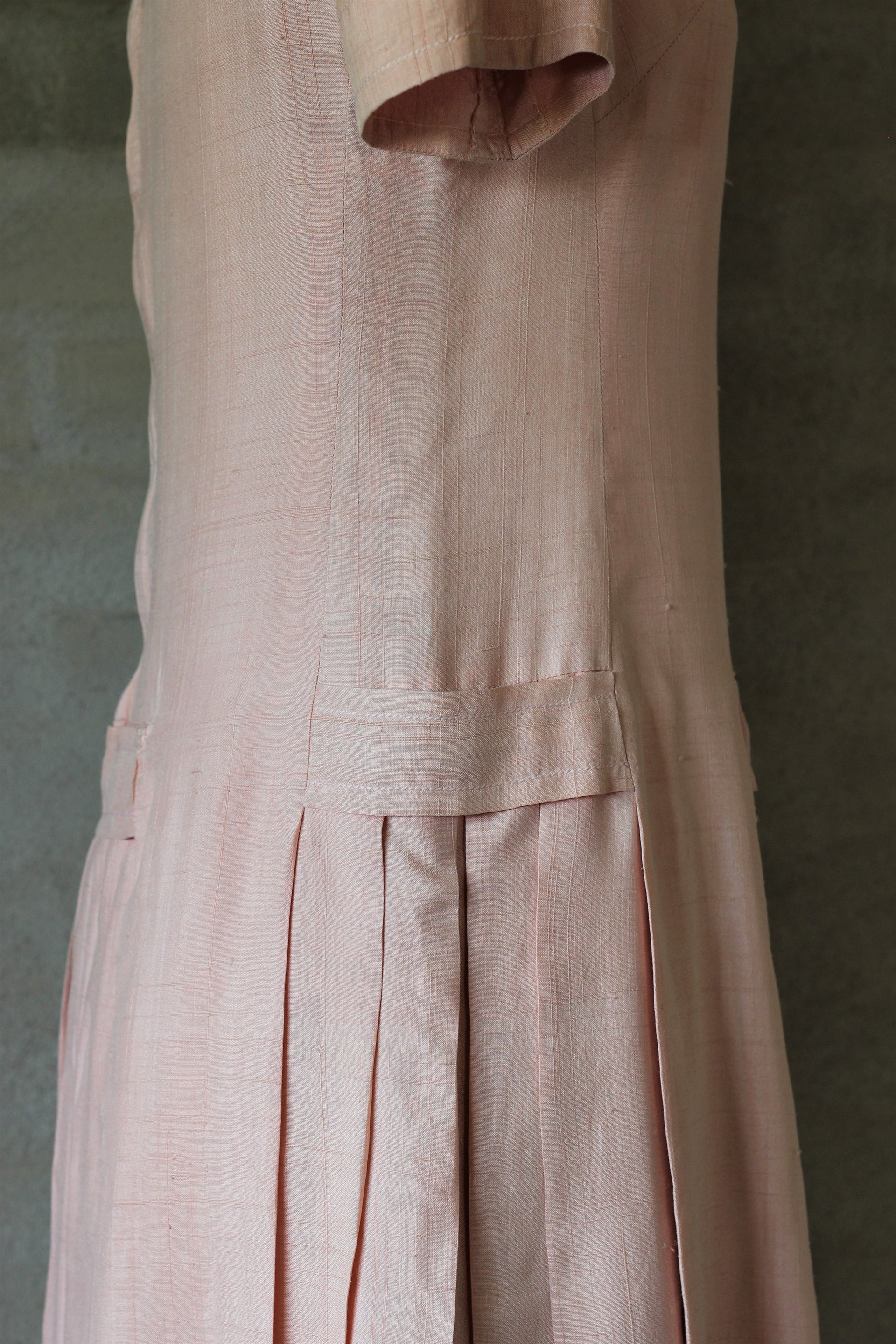 1920s Rose Silk Dress