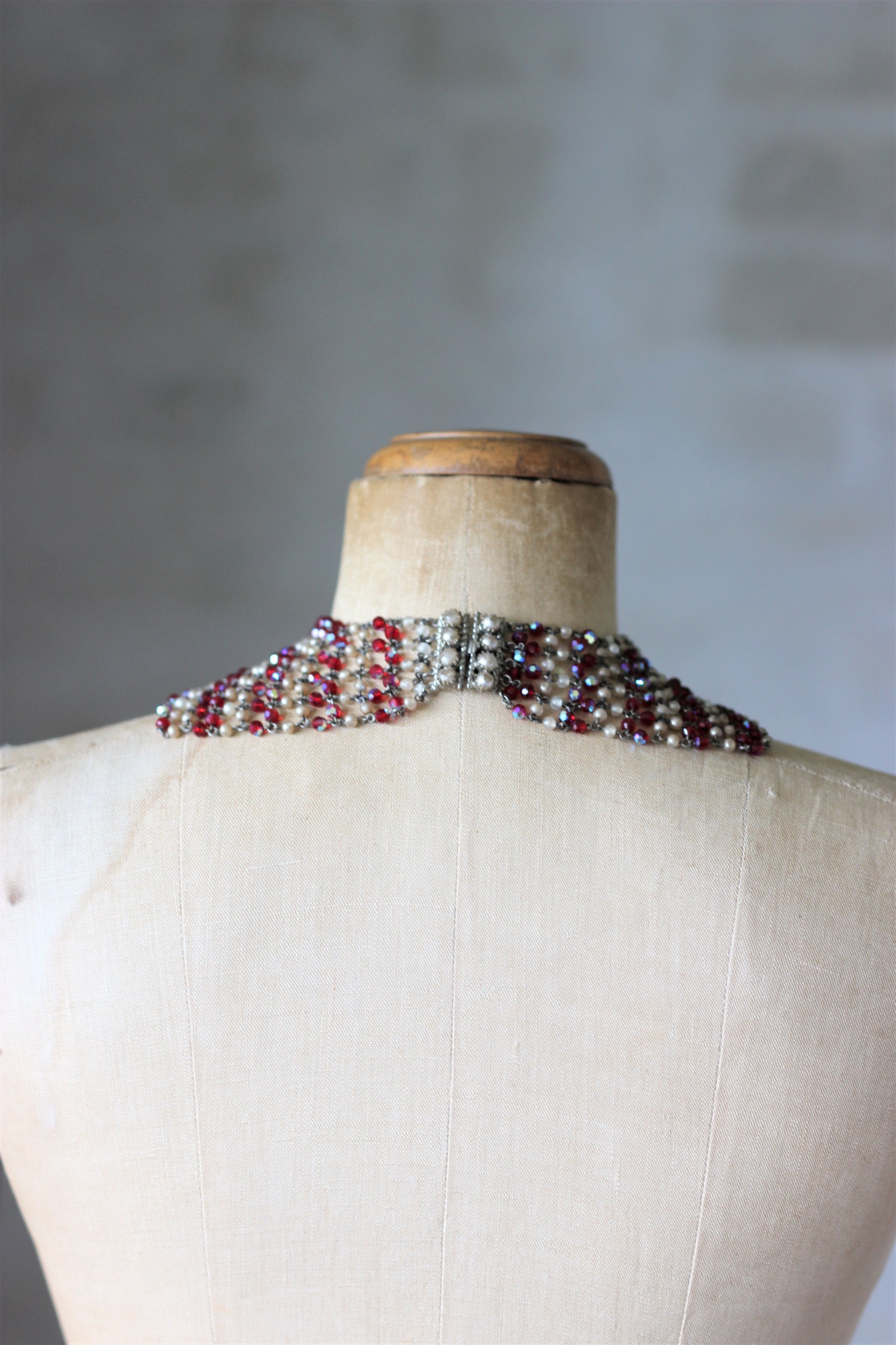 JPG Jean Paul Gaultier Vintage 1990s beaded collar chain necklace
