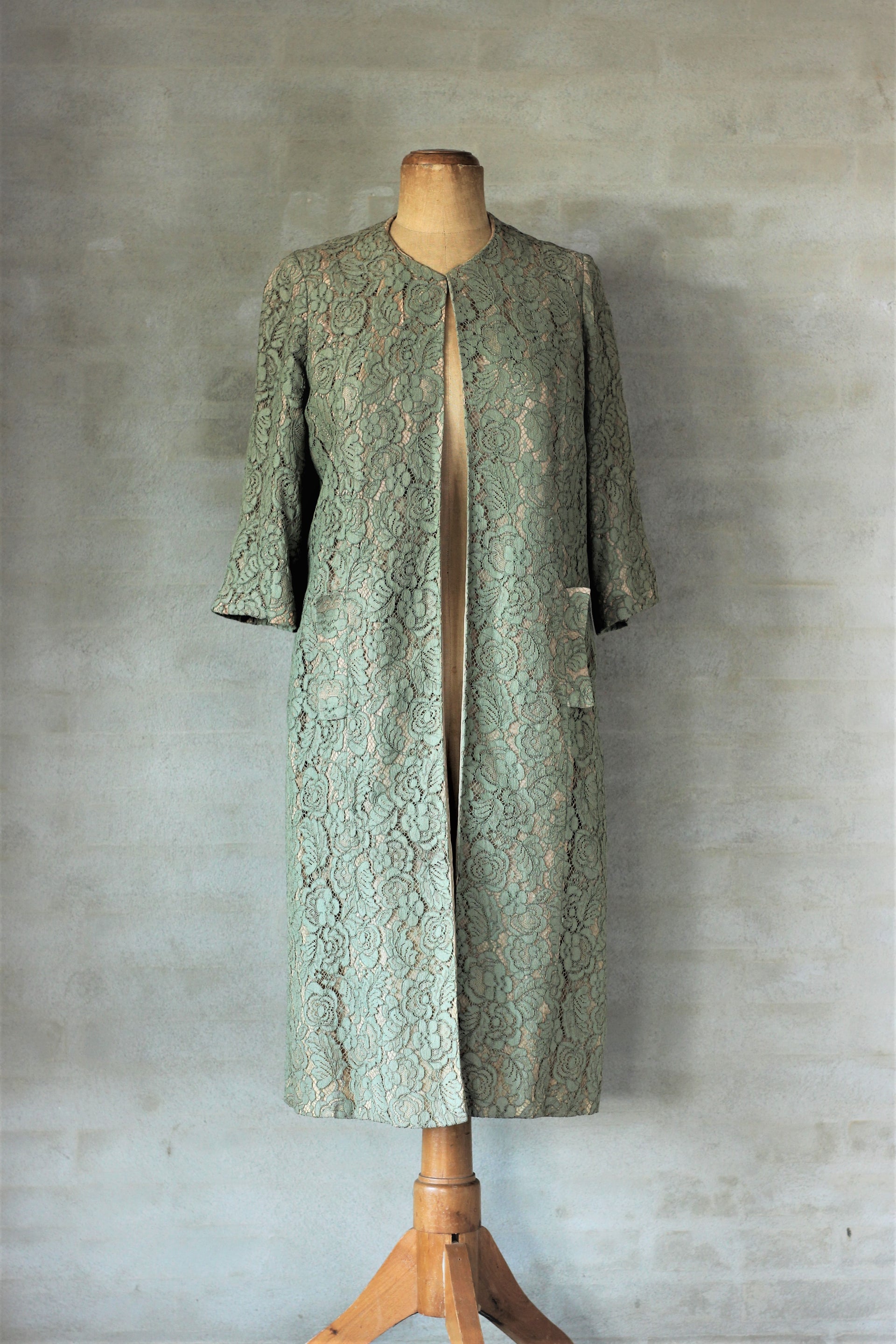 1940s/1950s Green Lace Jacket//Size M/L