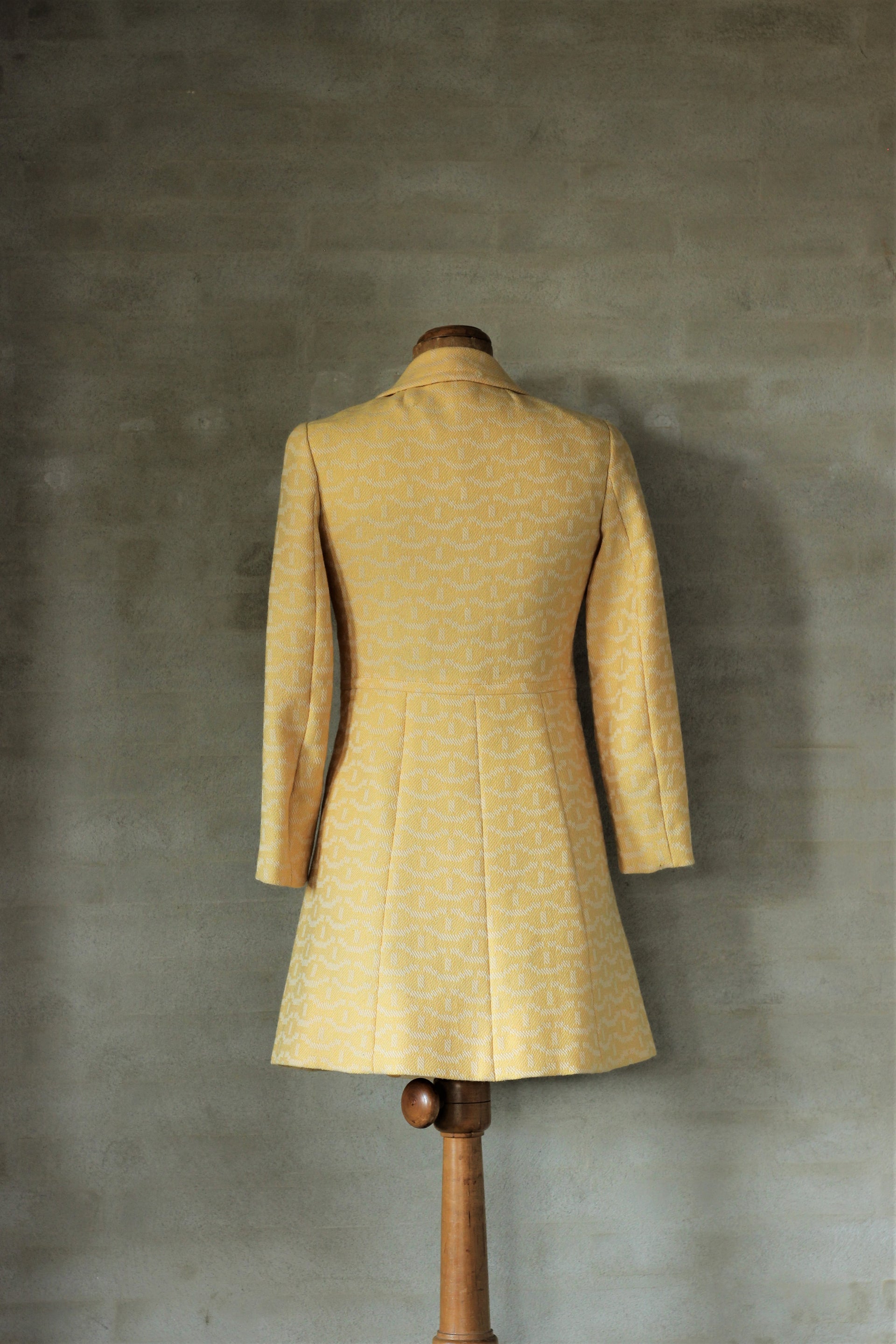 1960s Yellow/Cream Italien Coat// Size XS/S