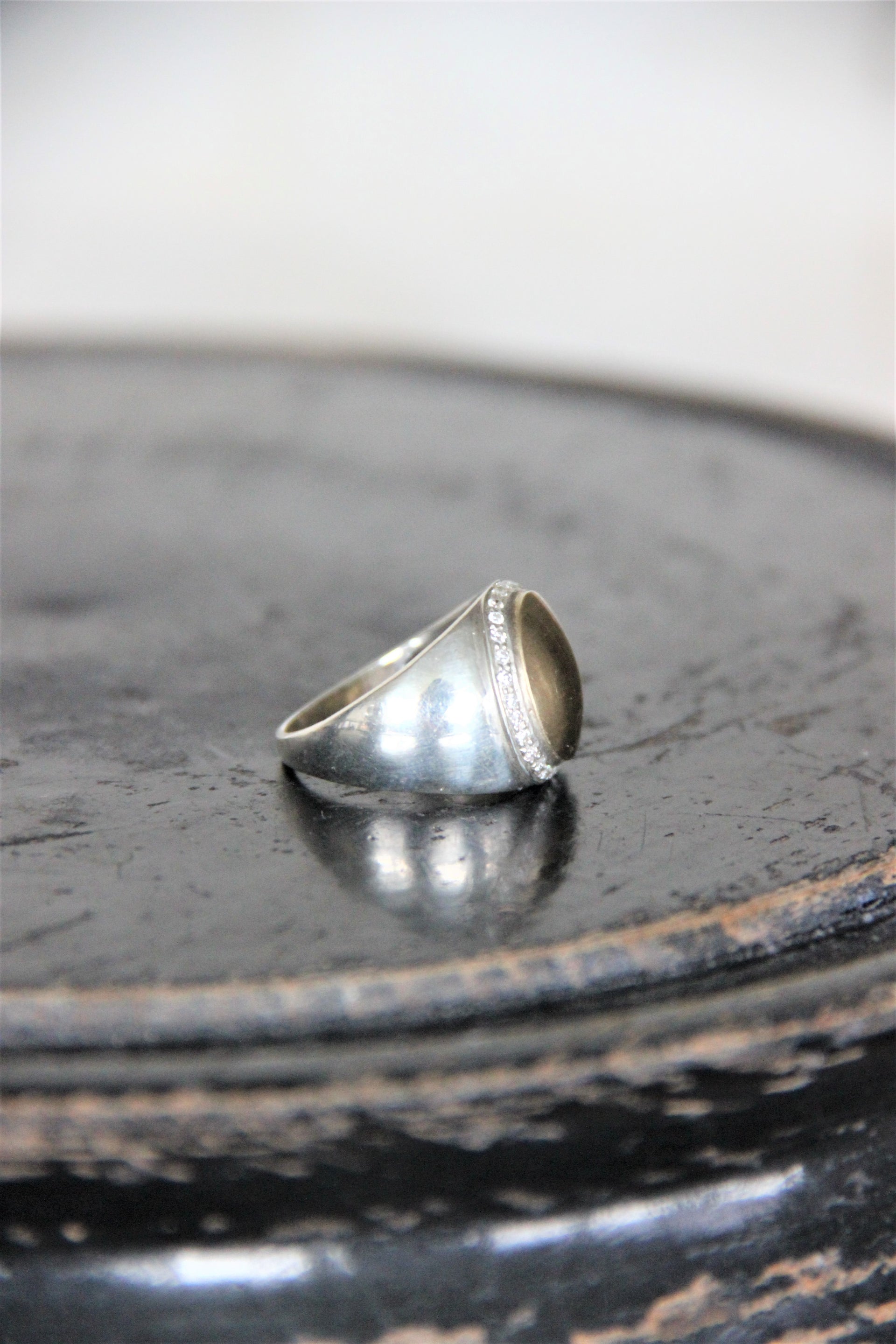 Silver Ring with White Brilliant Cut Diamonds PRE-ORDER