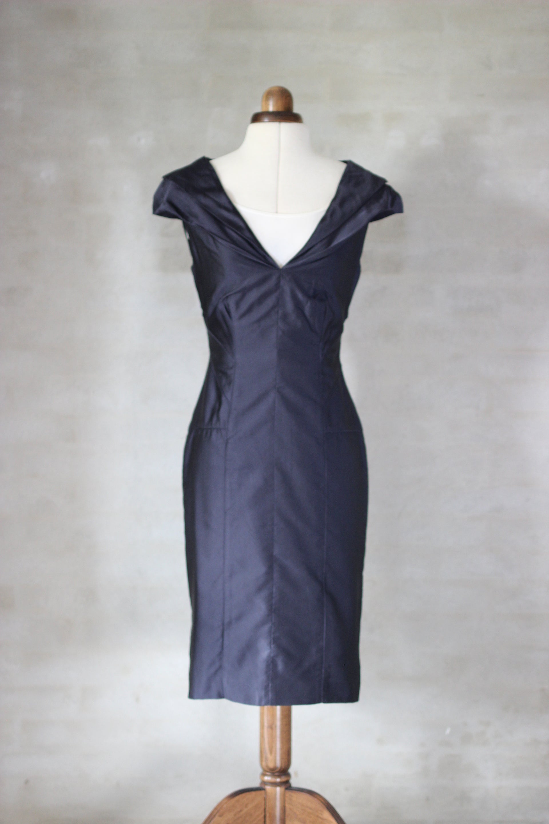 1980s Navy Blue Silk Dress//Made in Italy//Size S byWaltz 1980s Navy Blue Silk Dress//Made in Italy//Size S byWaltz