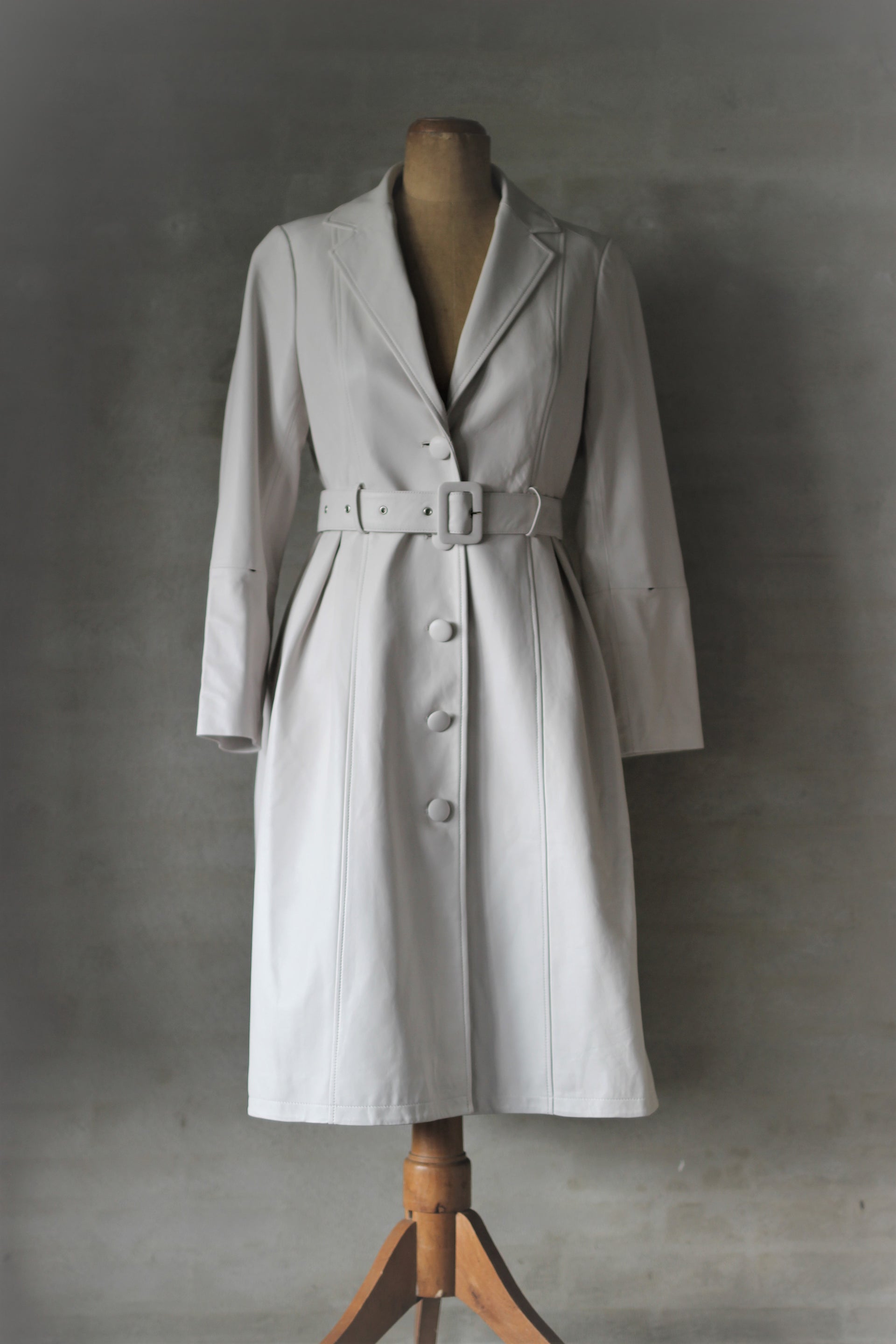 CAMILLE White/Blue Trench Coat PRE-ORDER