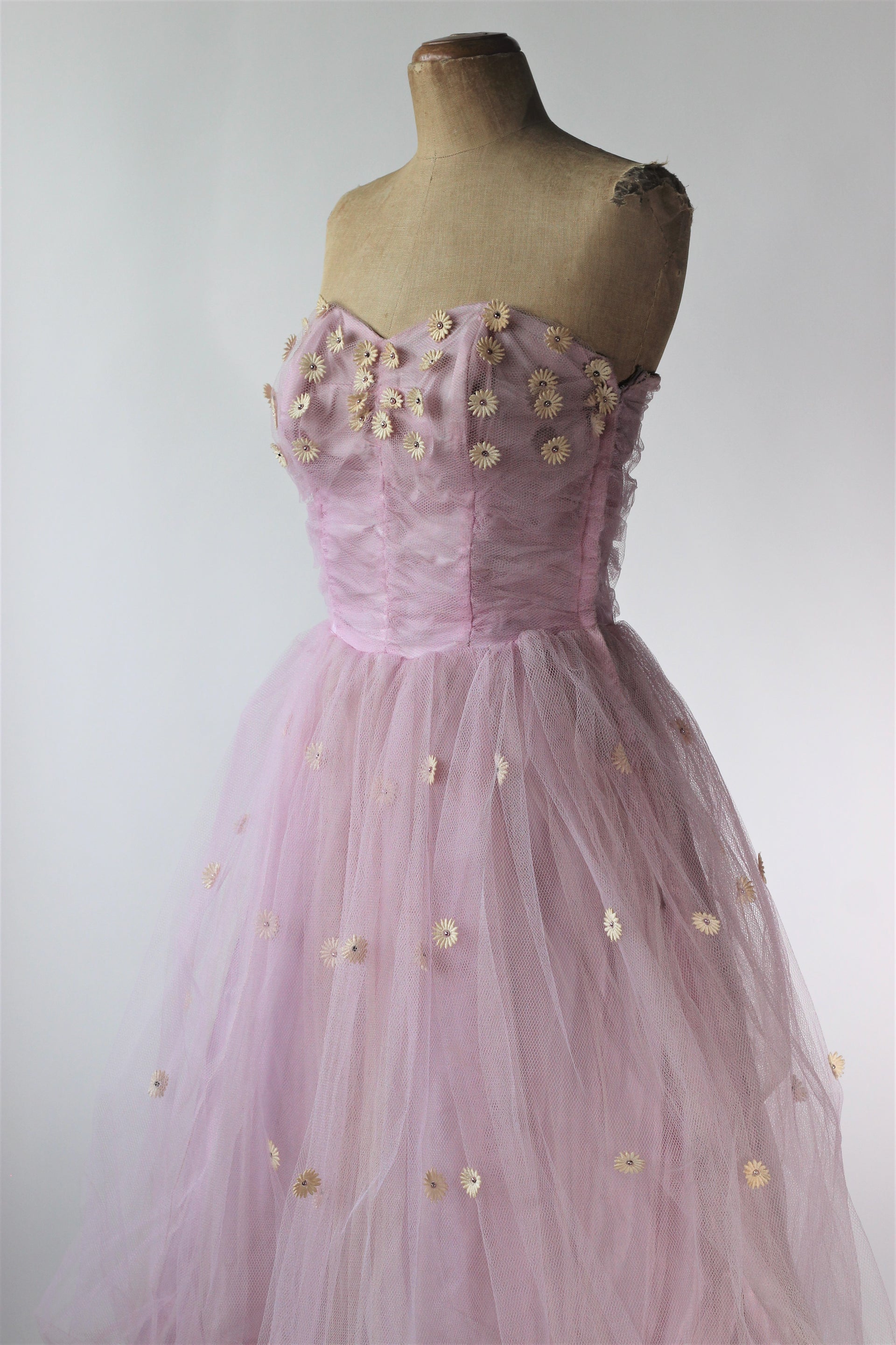 1950's Tulle Pink Dress