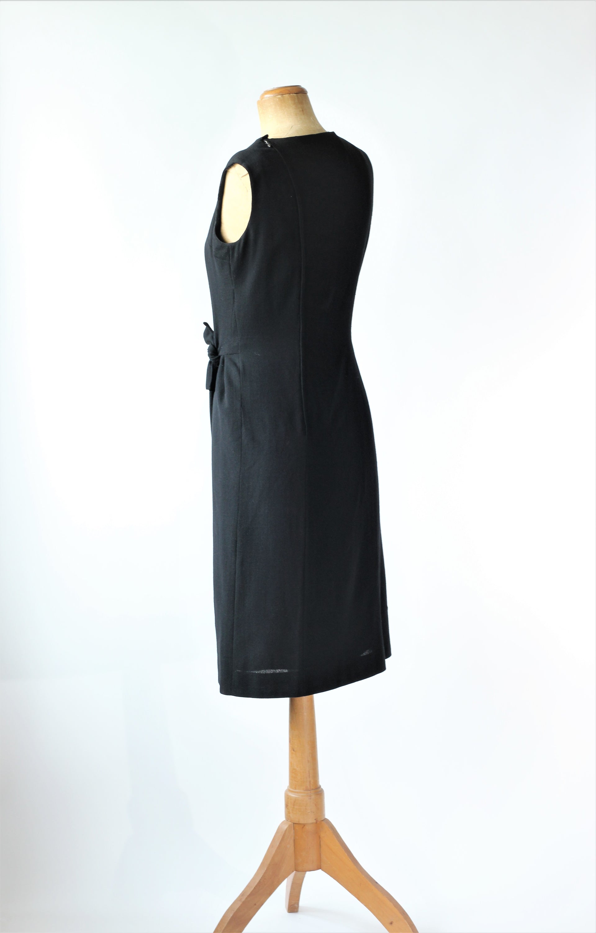 1980s Black French Designer Dress//Size M