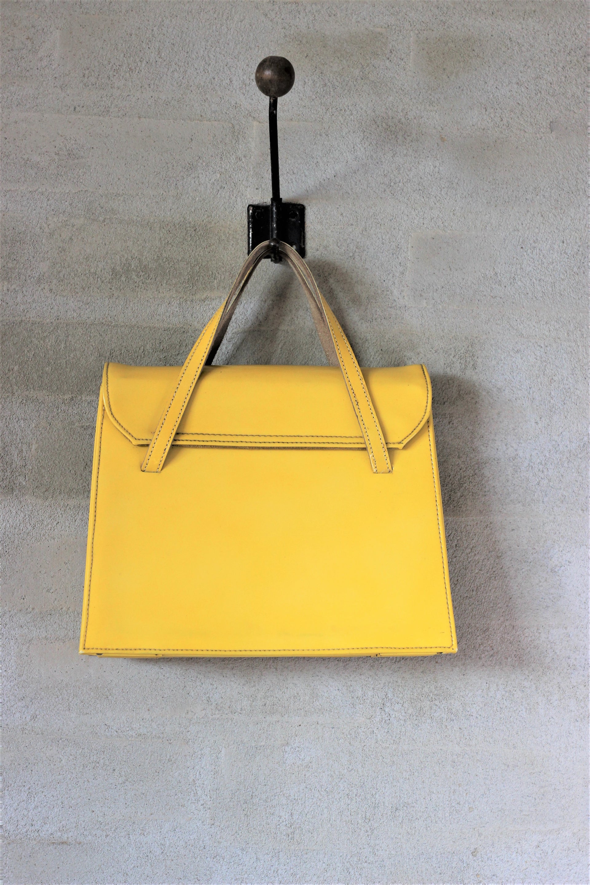 Vintage 1960's Top Handle Bag in a Rare Yellow