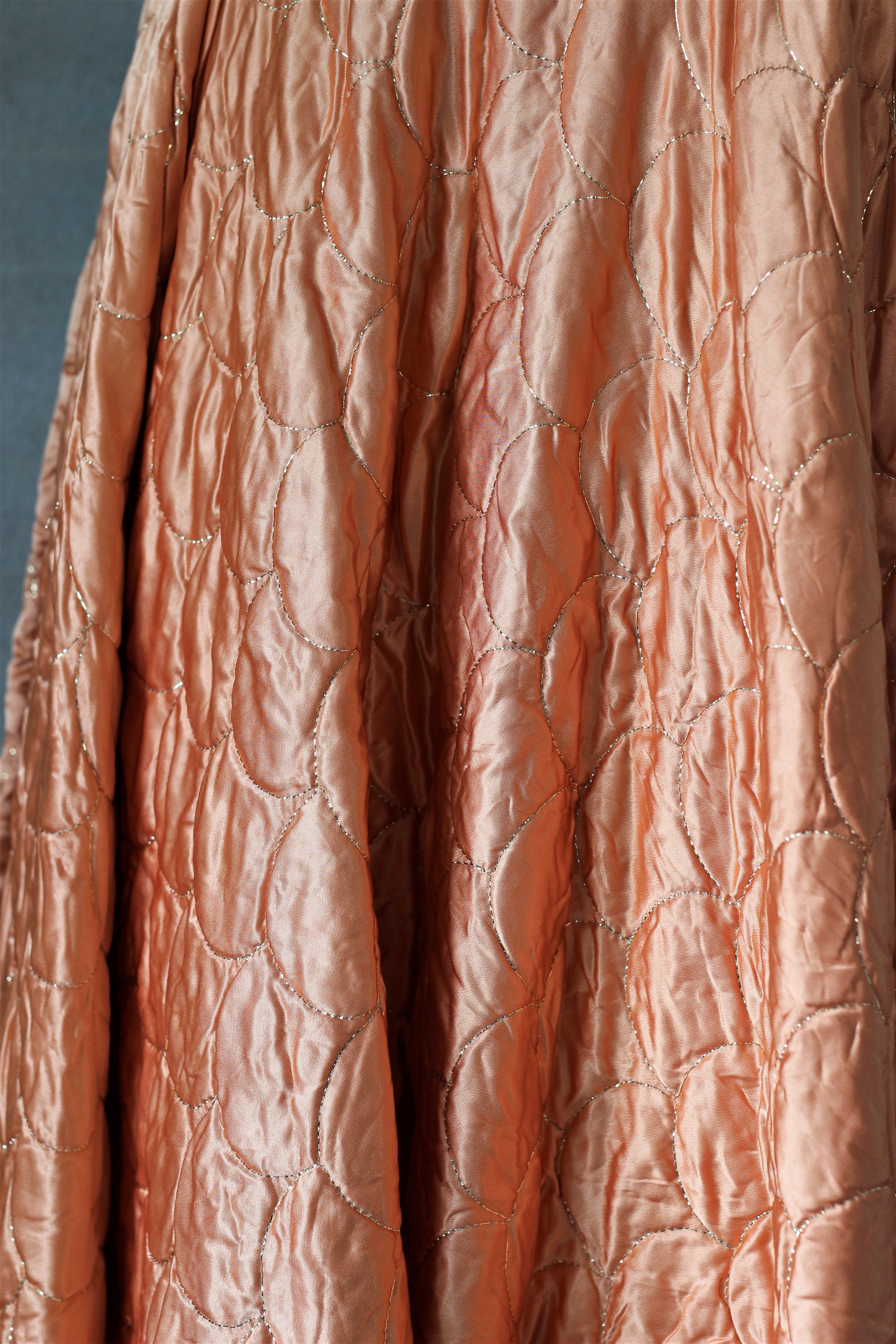 1950s Copper Quilted Circle Skirt