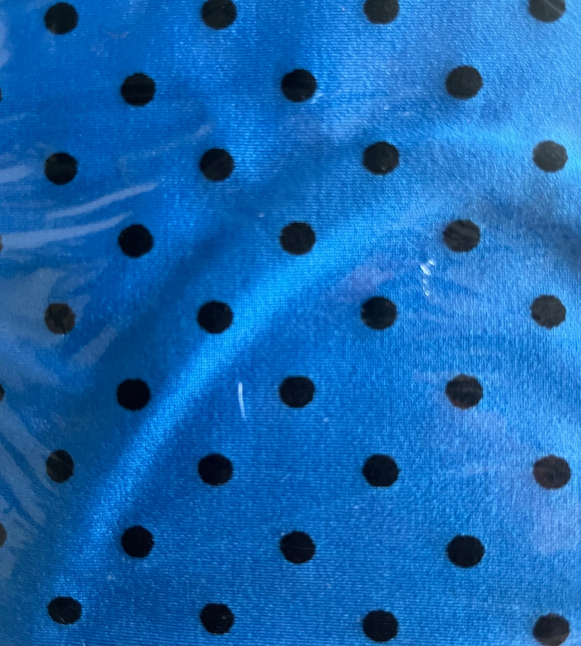 1980s Blue With Black Spots Bodysuit//Size XS-M