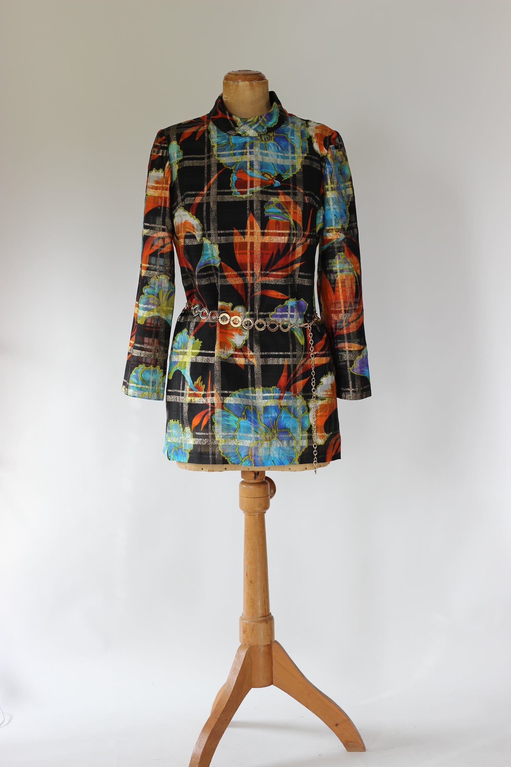 1970s Semi Sheer Lady Top/Mini Dress//Size M