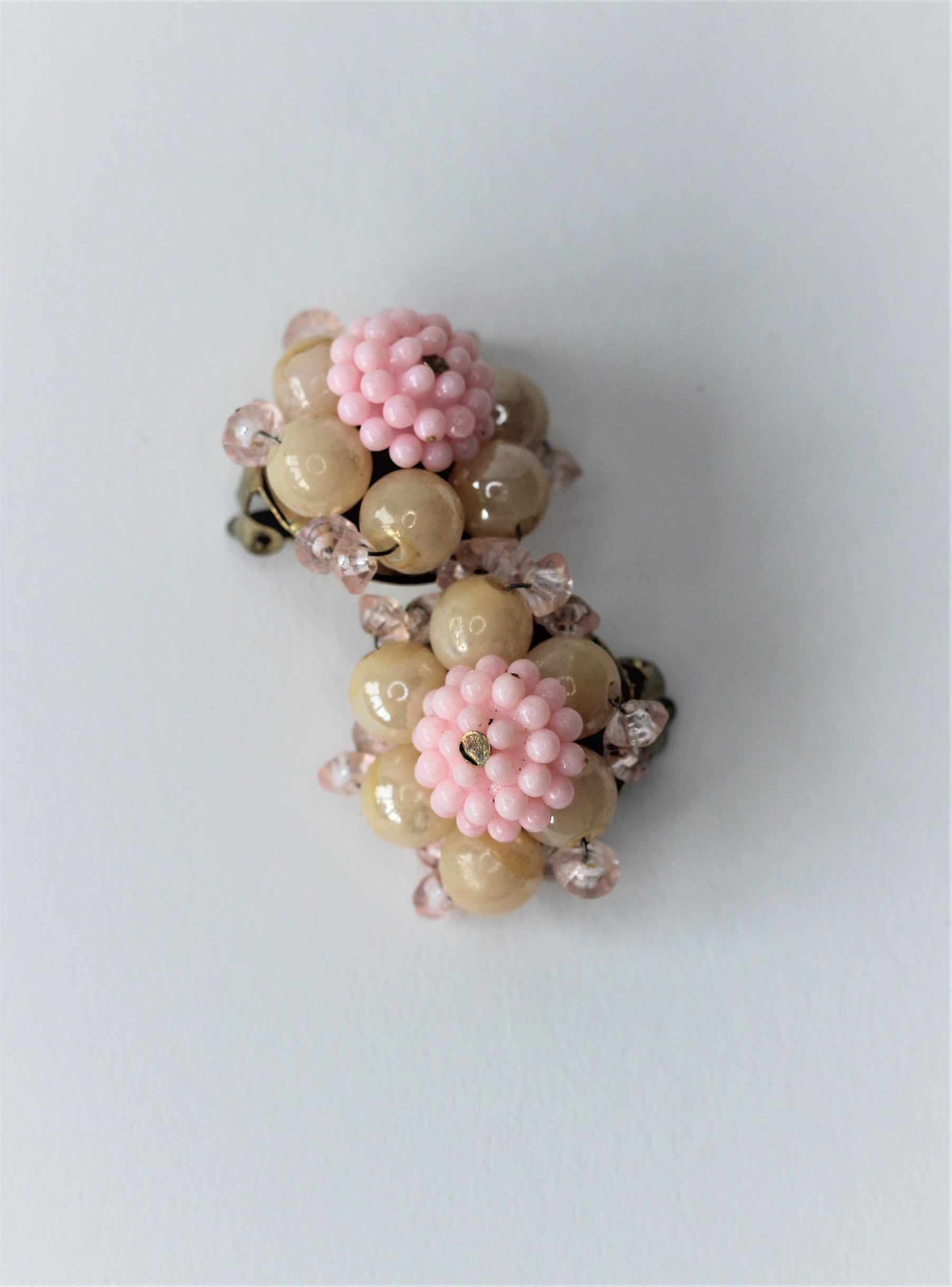 1950s Flower Clip Earrings