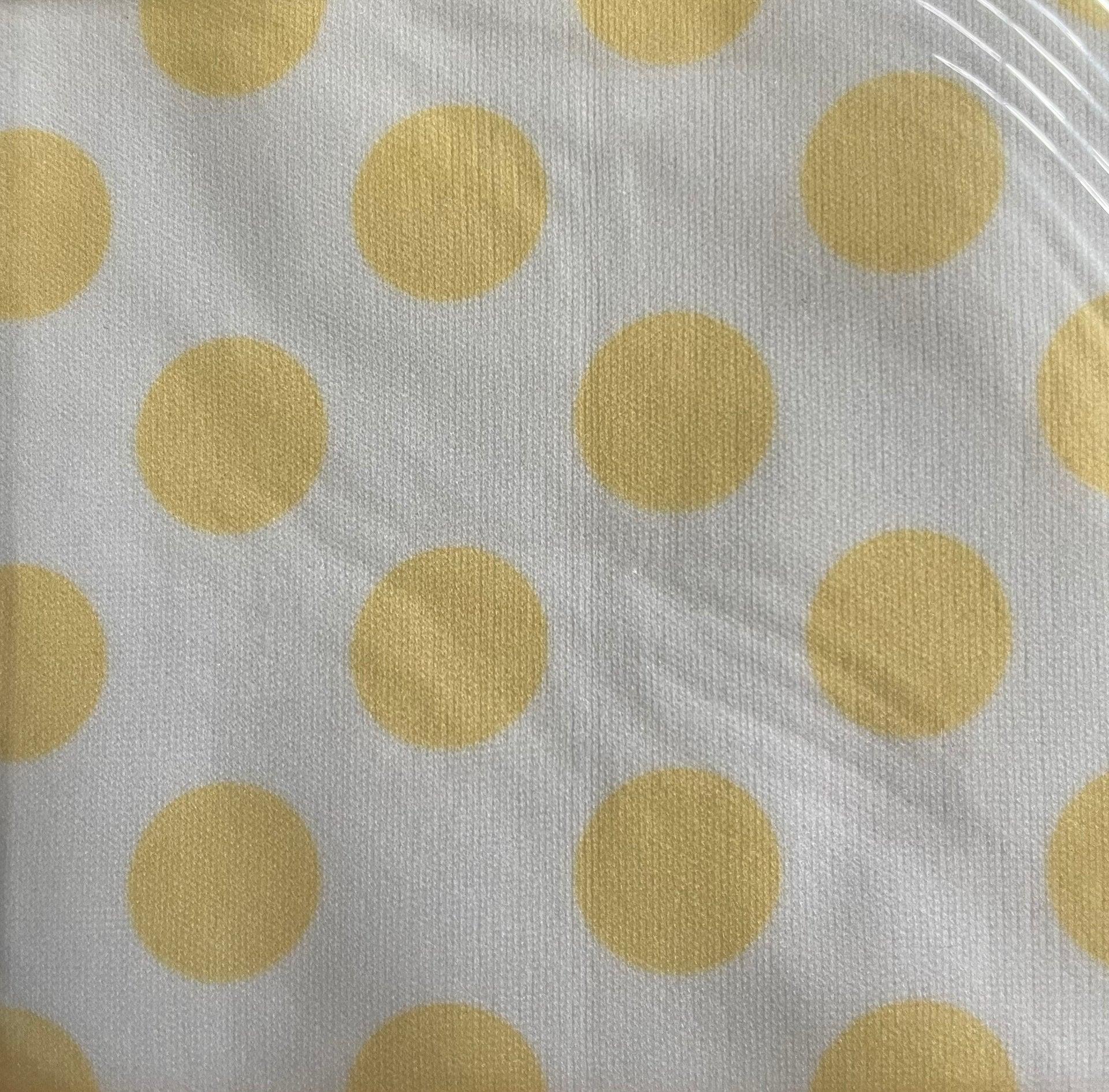 1980s White with Yellow Polka Dots Bodysuit//Size XS-M