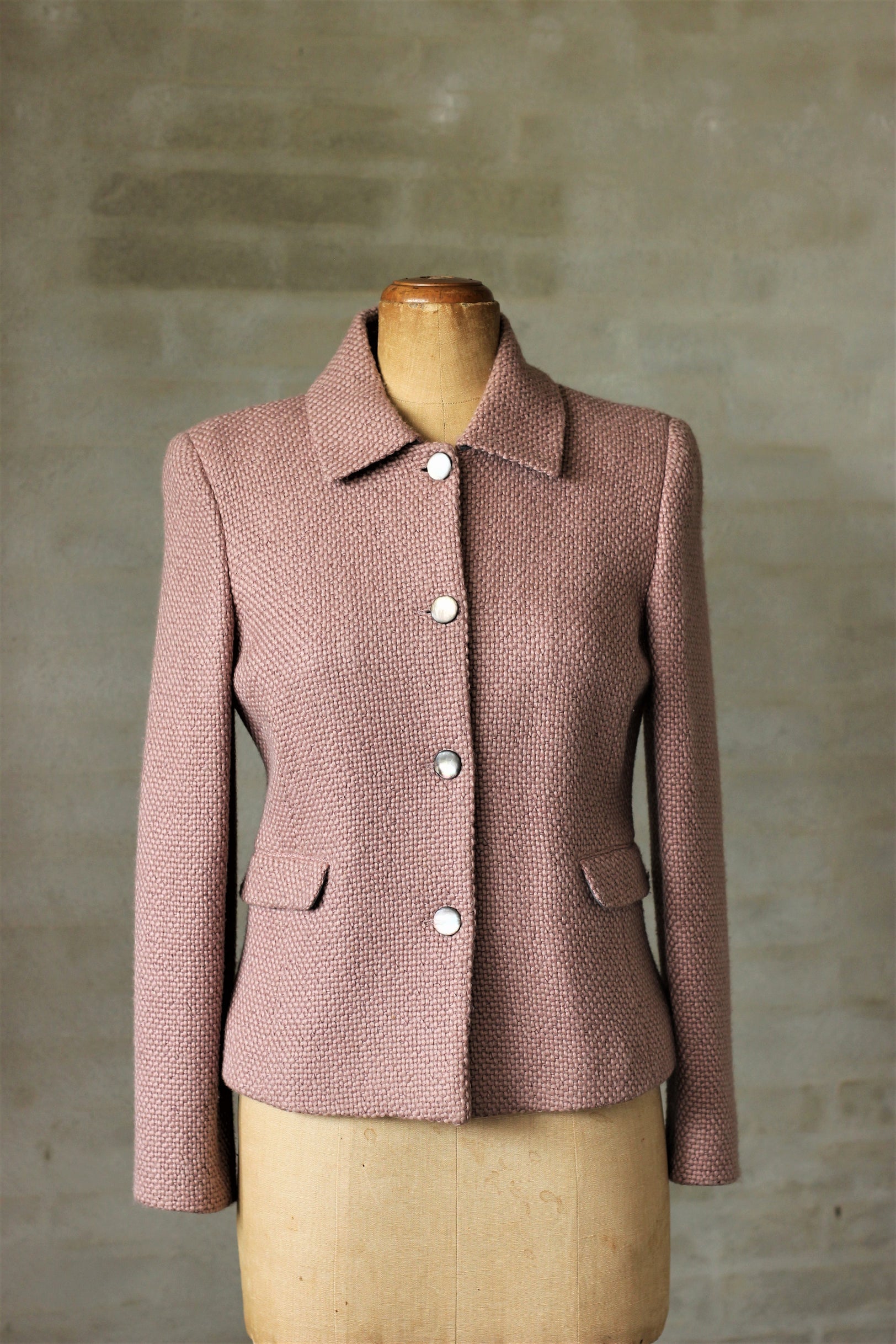 1980s Rose Wool Jacket//Size M