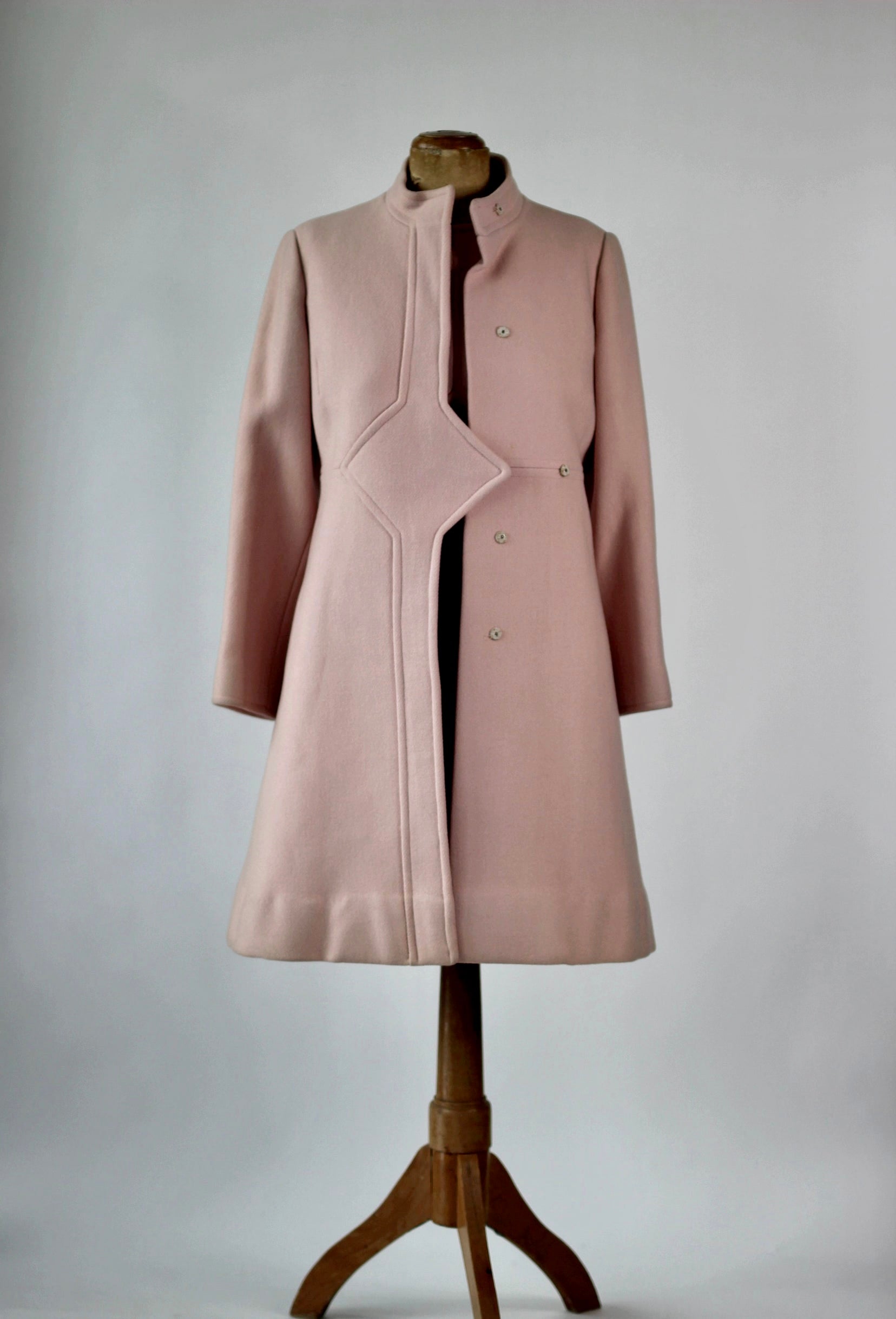 1960s Pink Wool Dress and Coat by Lanz// Size S/M